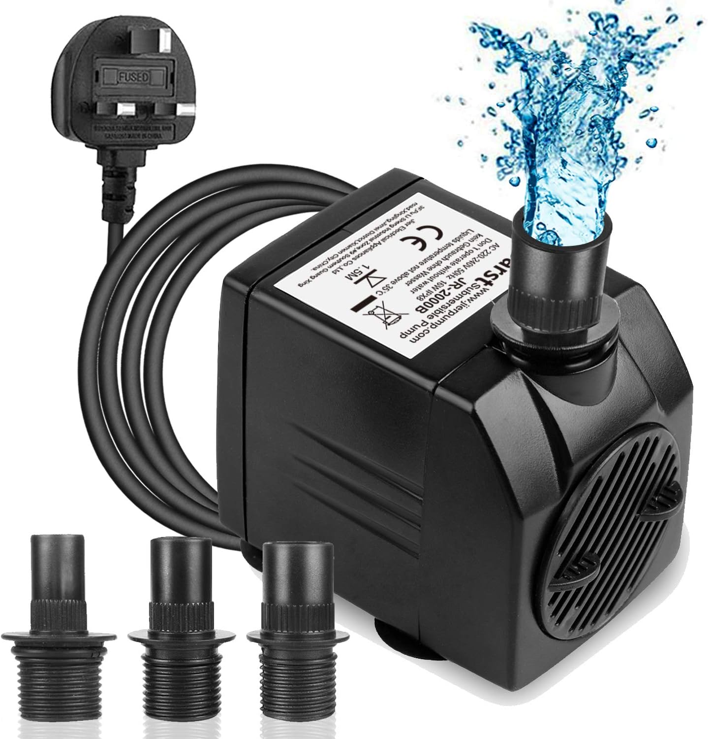 BARST 2000L/H Submersible Water Pump (45W, 5m Power Cord),Ultra Quiet Aquarium P...