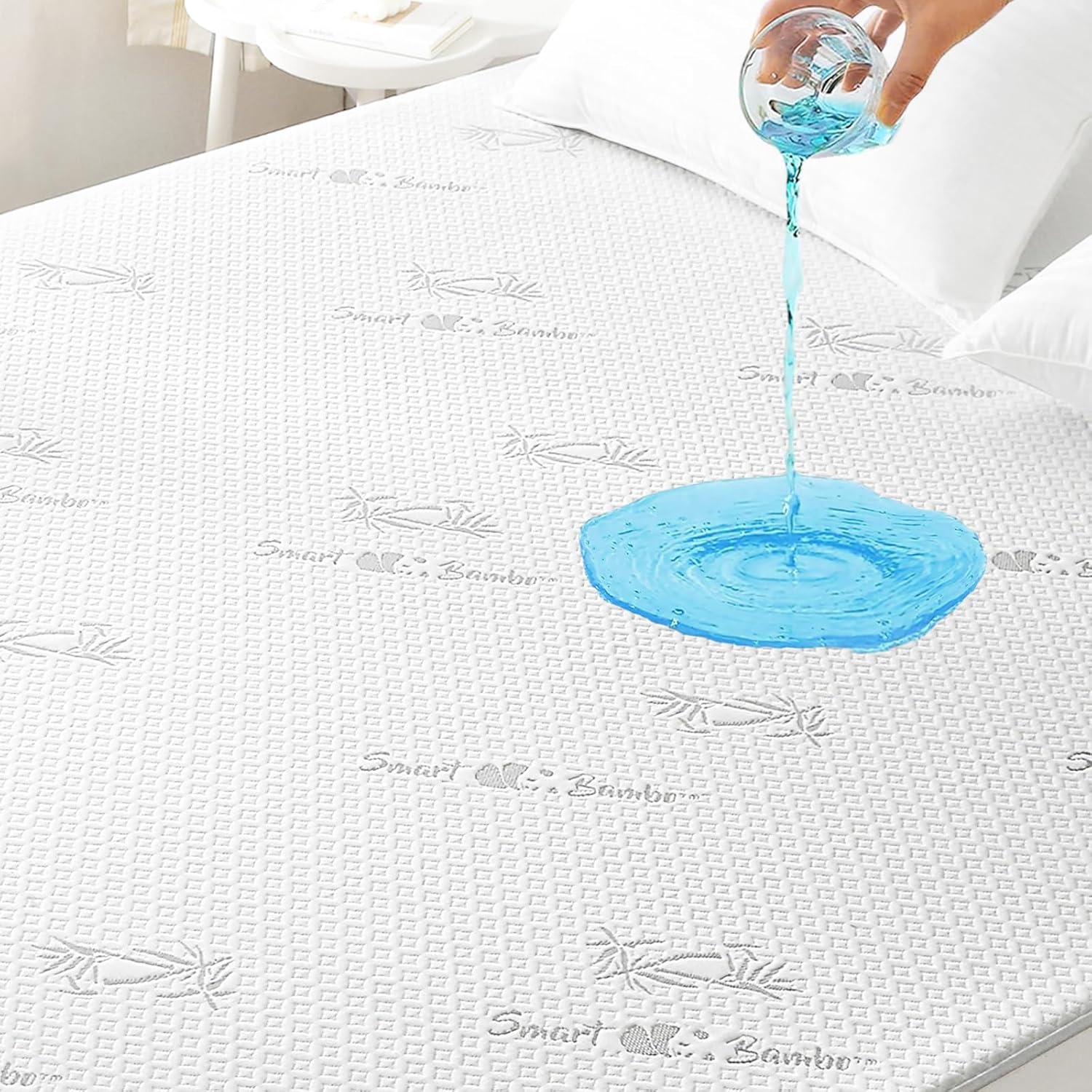 HUXMEYSON Queen Mattress Protector, Fully Waterproof Mattress Protector, Breatha...