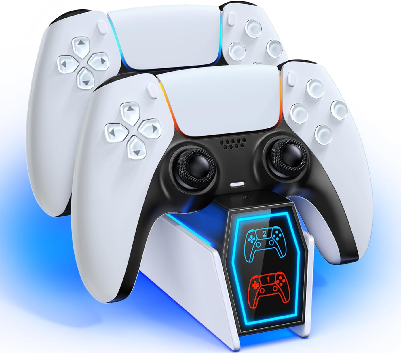 PS5 Charging Station, 2024 New Upgraded 2H Fast Ch...