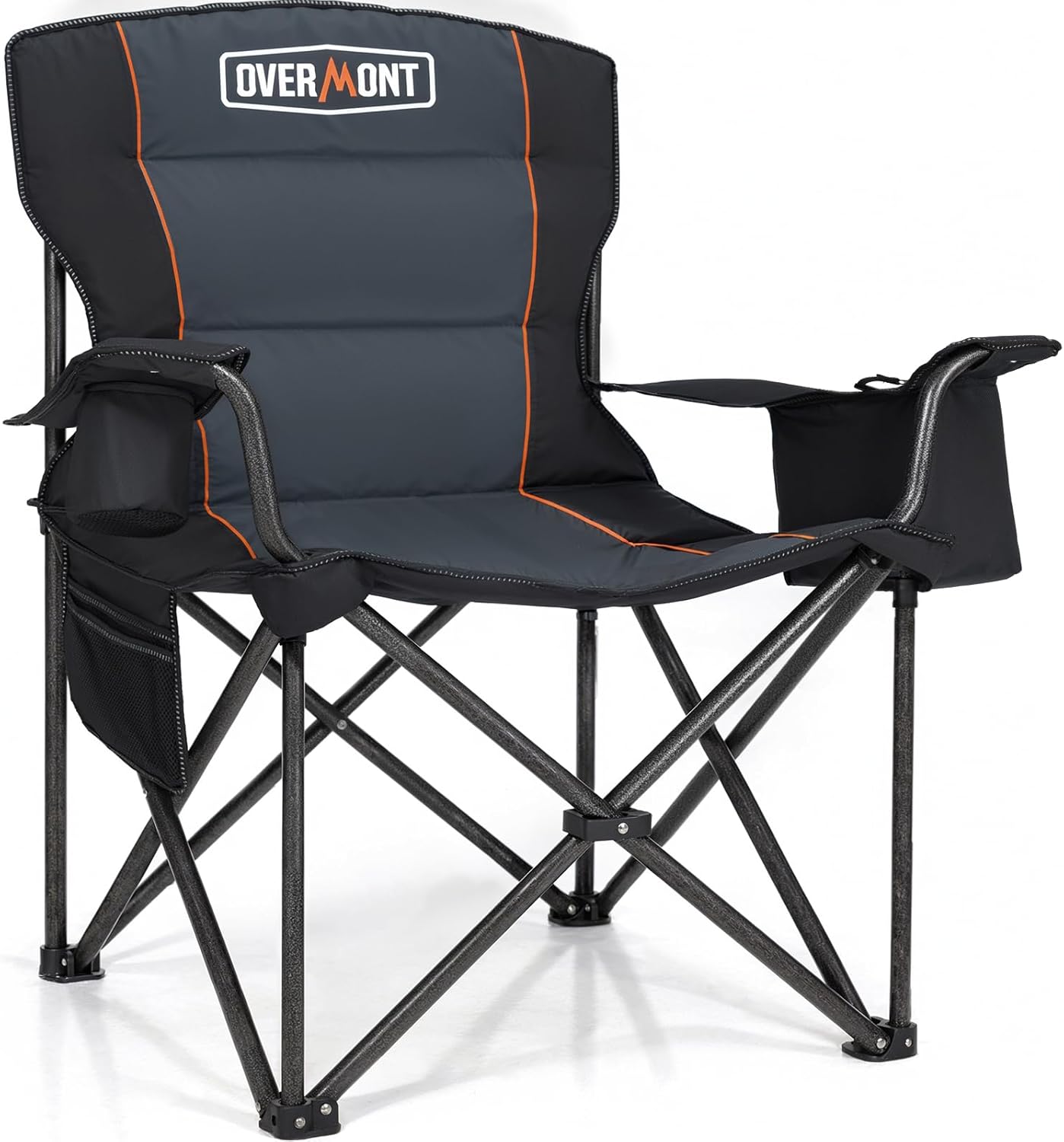 Overmont Oversized Folding Camping Chair - 450lbs Support with Padded Cushion Co...