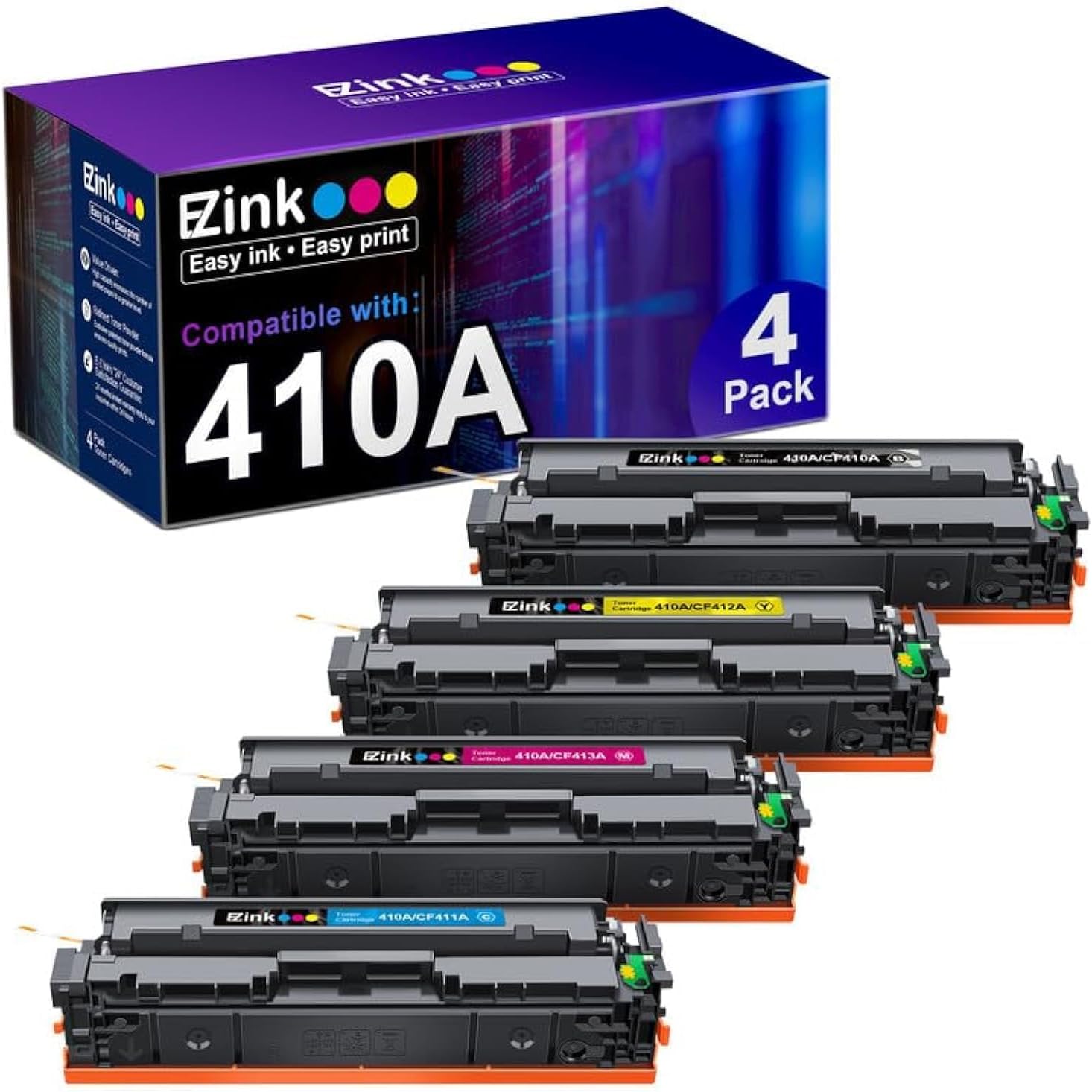 E-Z Ink Compatible Toner Cartridge Replacement for HP 410A CF410A Toner Cartridg...