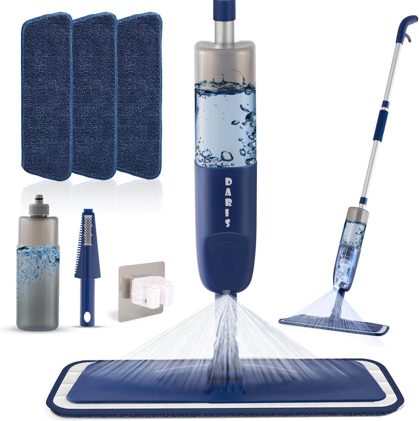 Spray Mop for Floor Cleaning with 3 Washable Pads Wet Dry Microfiber Floor Mop S...