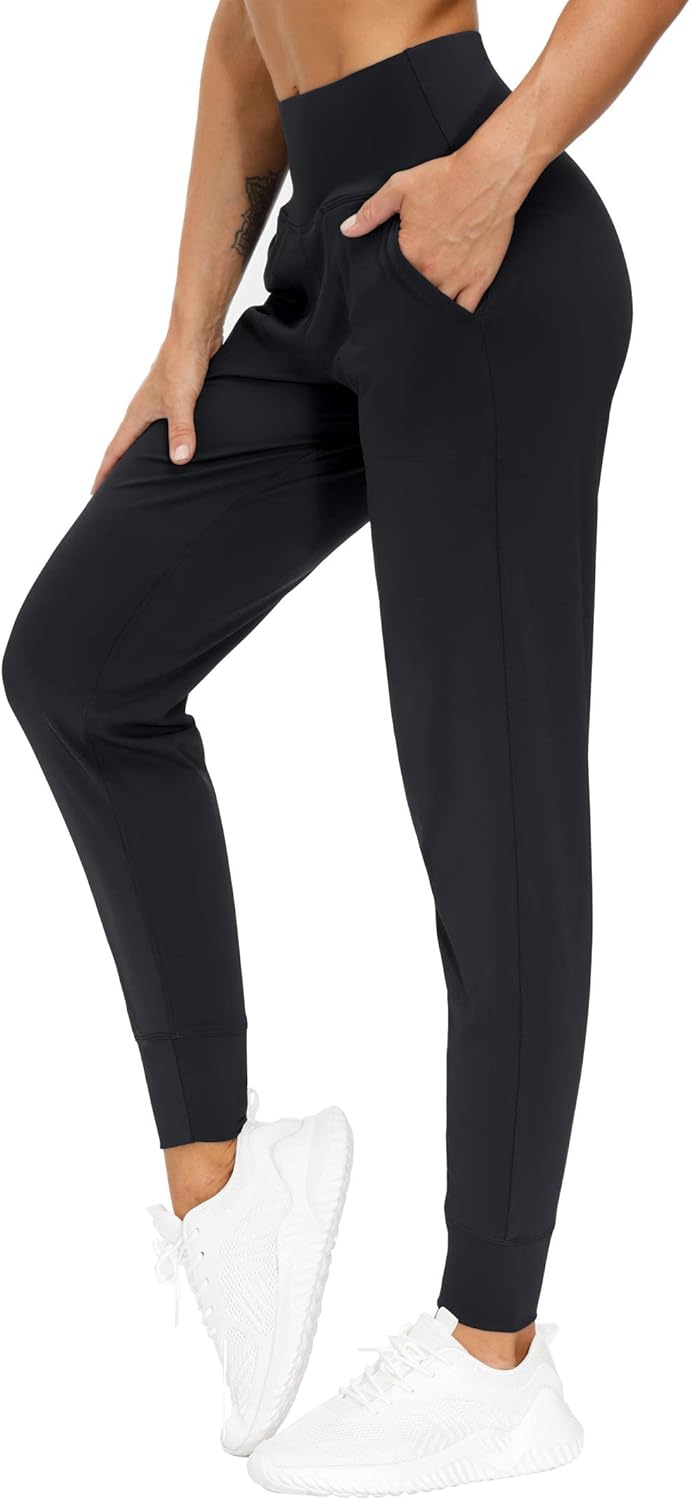 THE GYM PEOPLE Women's Joggers Pants Lightweight Athletic Leggings Tapered Loung...