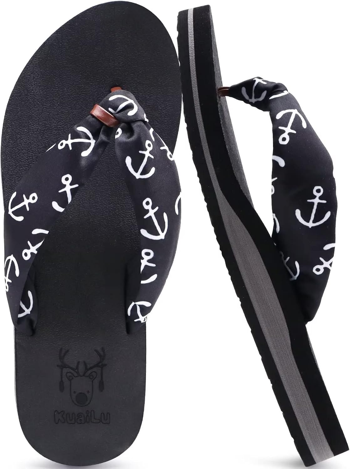 KuaiLu Flip Flops Women Yoga Foam Ladies Comfort Arch Support Summer Beach Casua...