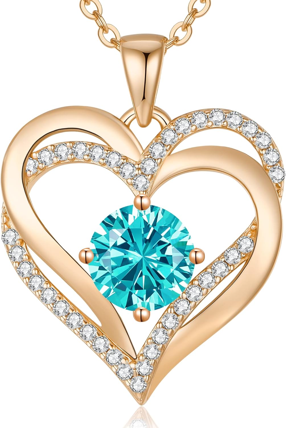 LOUISA SECRET Love Heart Birthstone Necklaces for Women, Birthday Gift for Women...