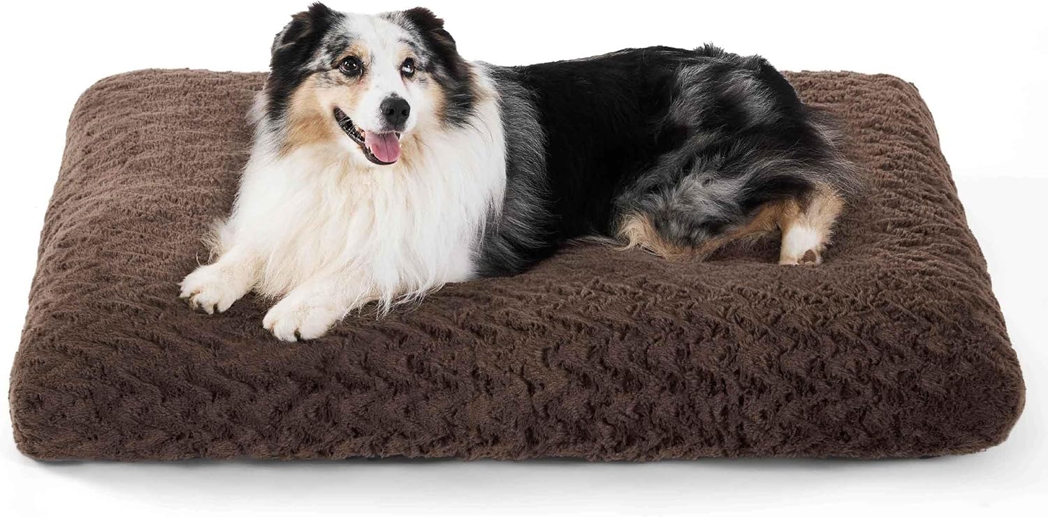 Bedsure Extra Large Dog Bed - Deluxe XL Crate Mat, Washable Plush Dog Mattress,...