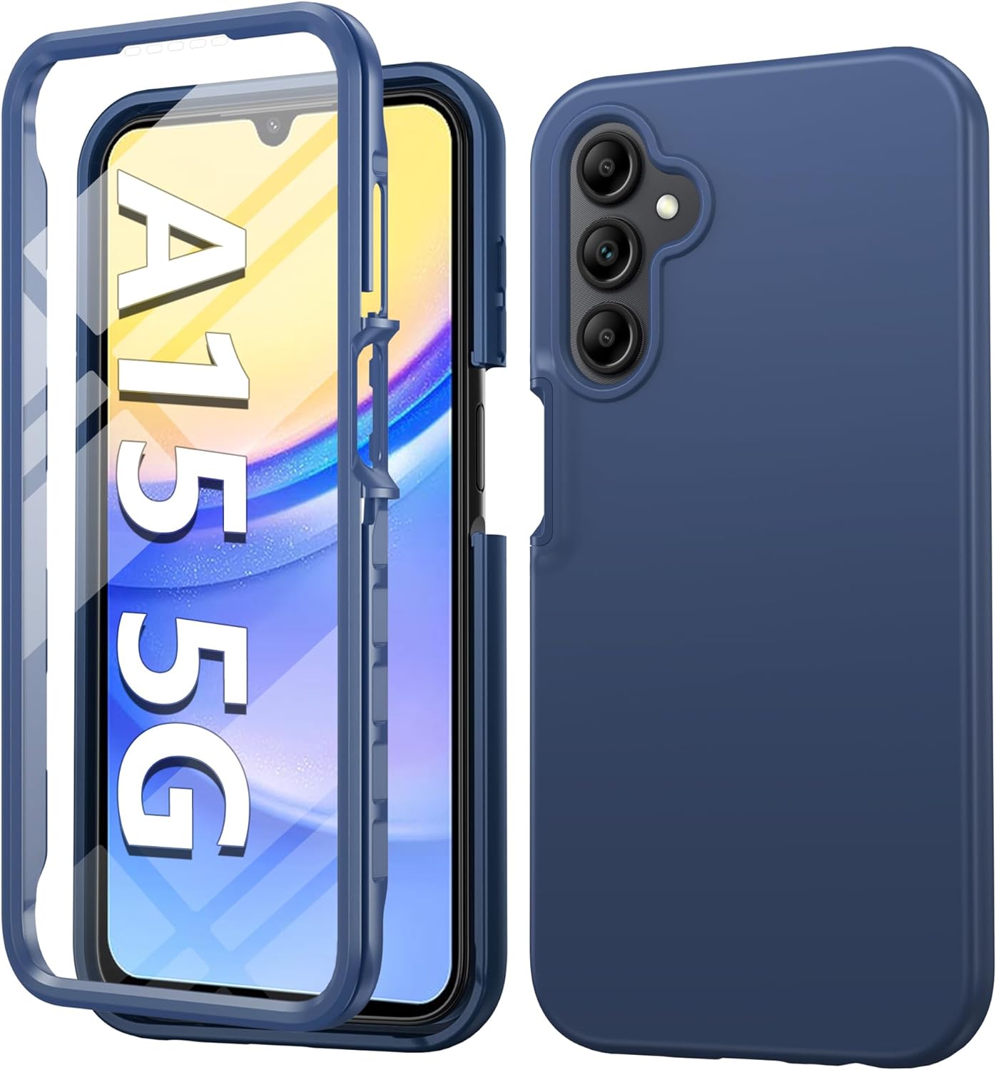 FNTCASE for Samsung Galaxy A15-5G Case: Phone Case with Built-in Screen Protecto...