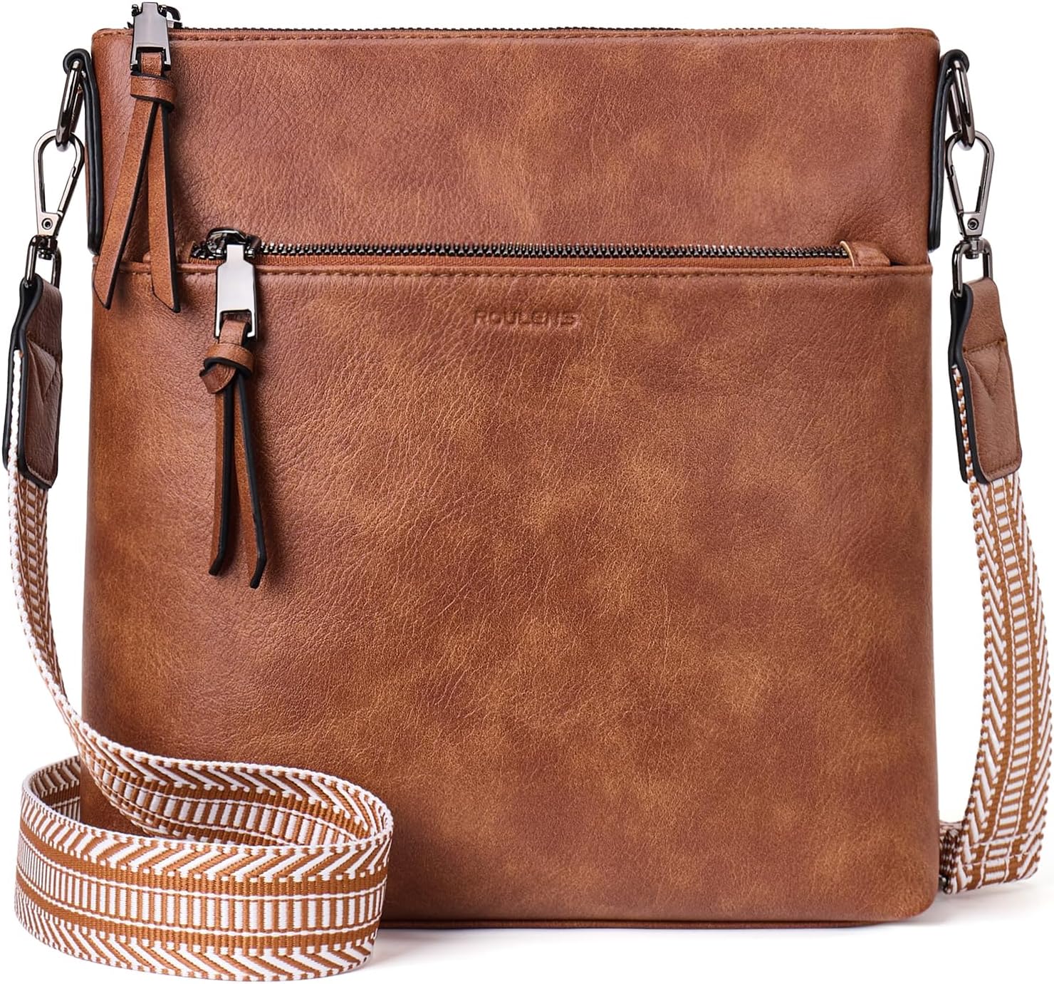 Roulens Trendy Crossbody Bag for Women,Lightweight Medium Crossbody Purse Soft L...