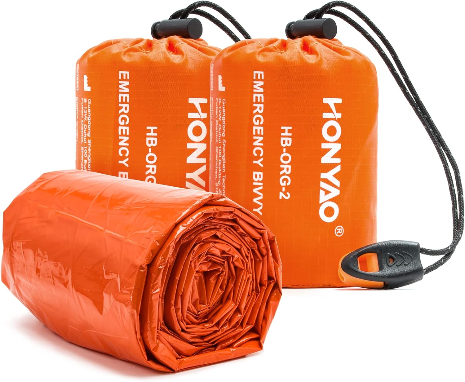 HONYAO Survival Sleeping Bag, Emergency Bivvy Bag Emergency Rescue Blanket Reusa...