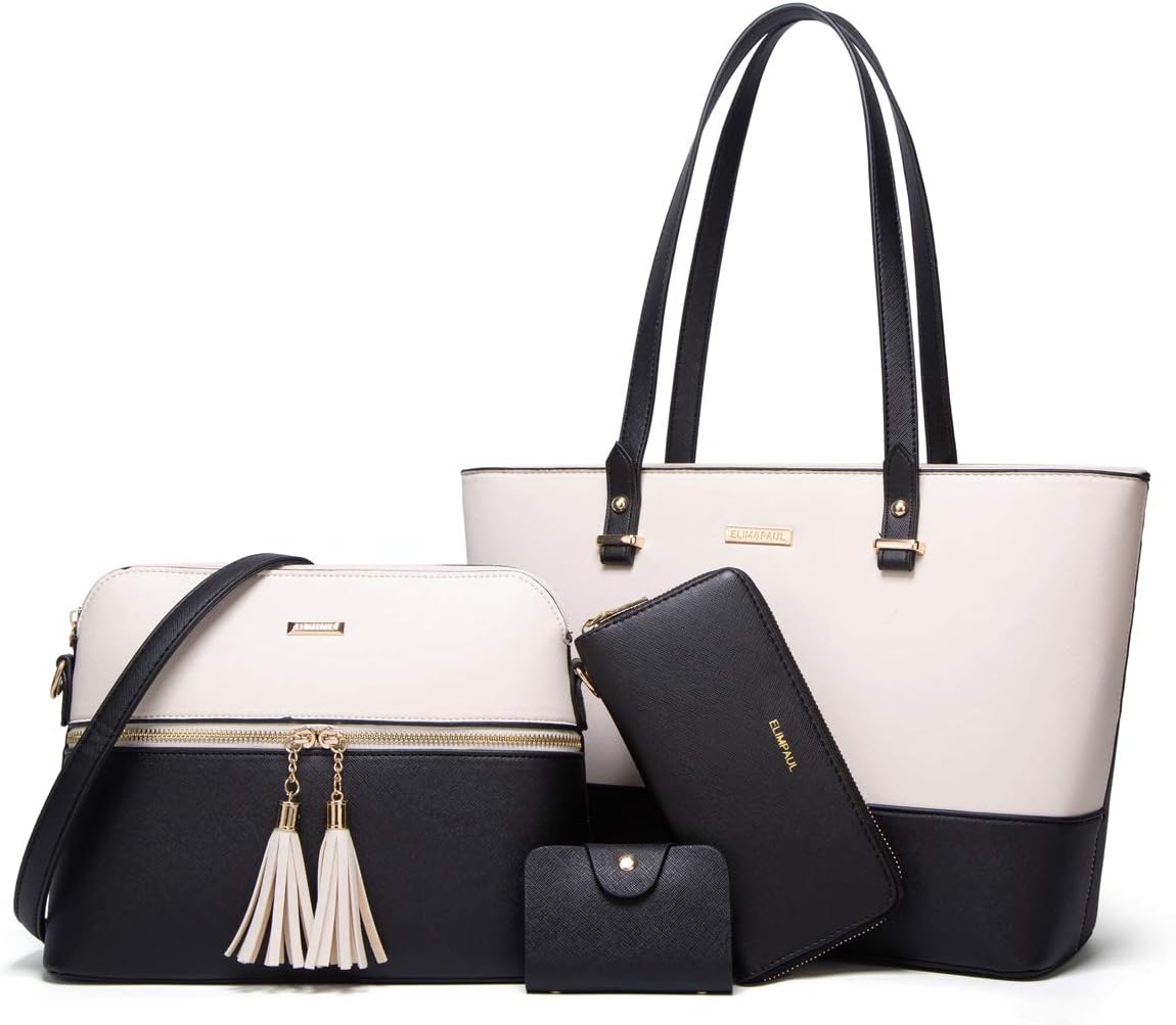 Women Fashion Handbags Wallet Tote Bag Shoulder Bag Top Handle Satchel Purse Set...