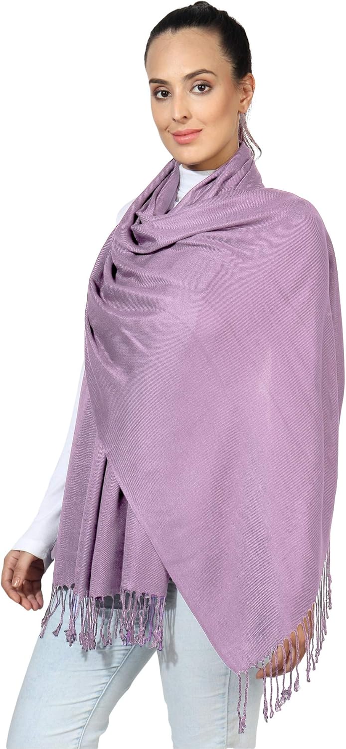 World of Shawls Super Soft Pashmina Shawl Scarf Wrap Lavender