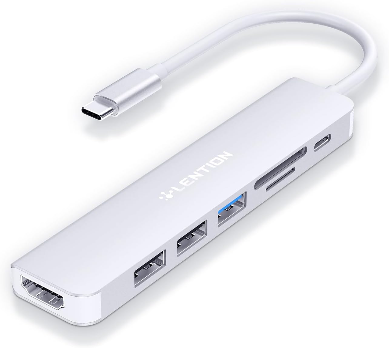 LENTION USB C Hub with 100W PD Charging, 4K HDMI, SD/Micro SD Card Reader, USB 3...