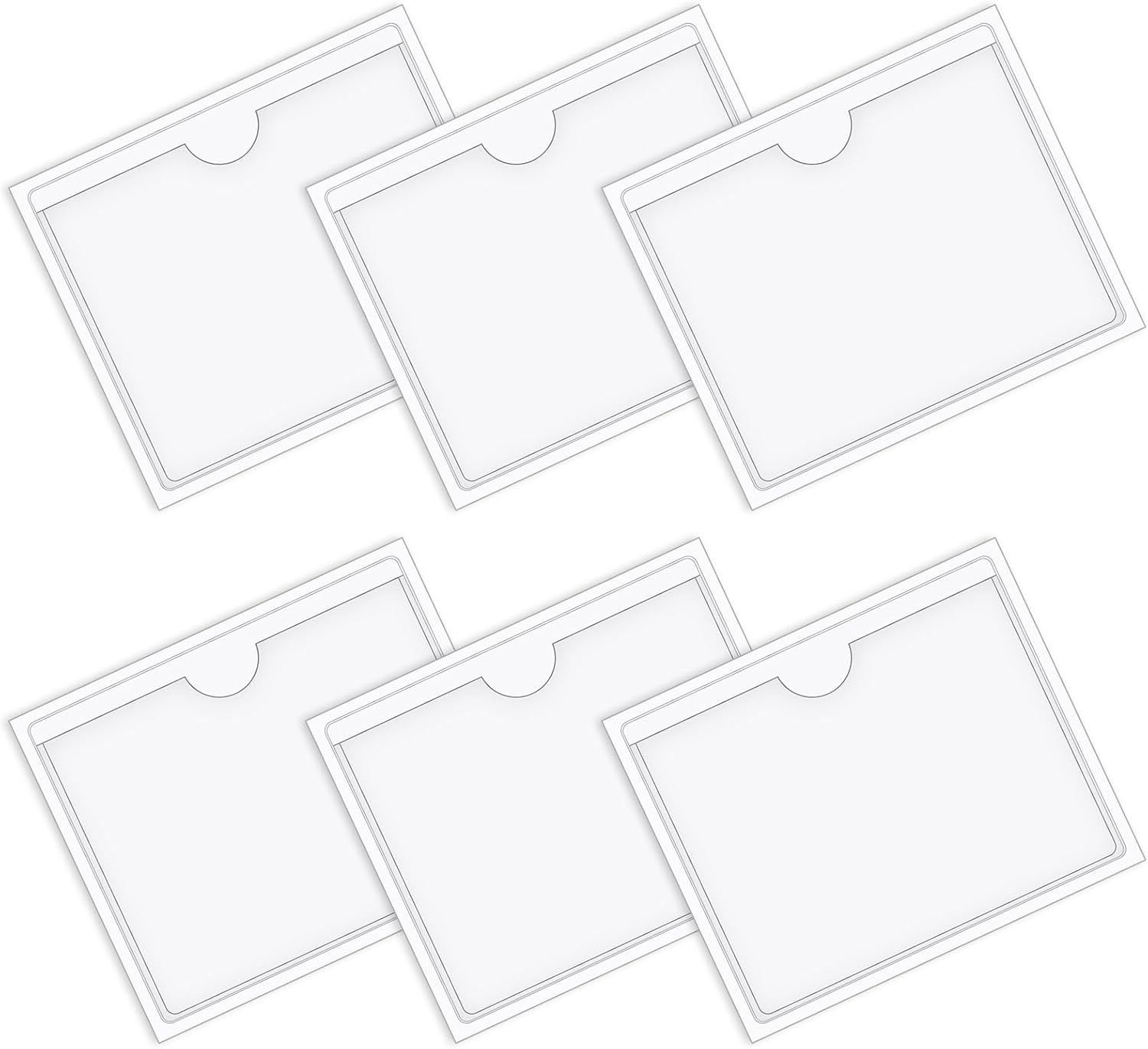 Vicloon Self Adhesive Pocket, 6pcs Adhesive Plastic Card Sleeves, 8 * 10cm Self-...