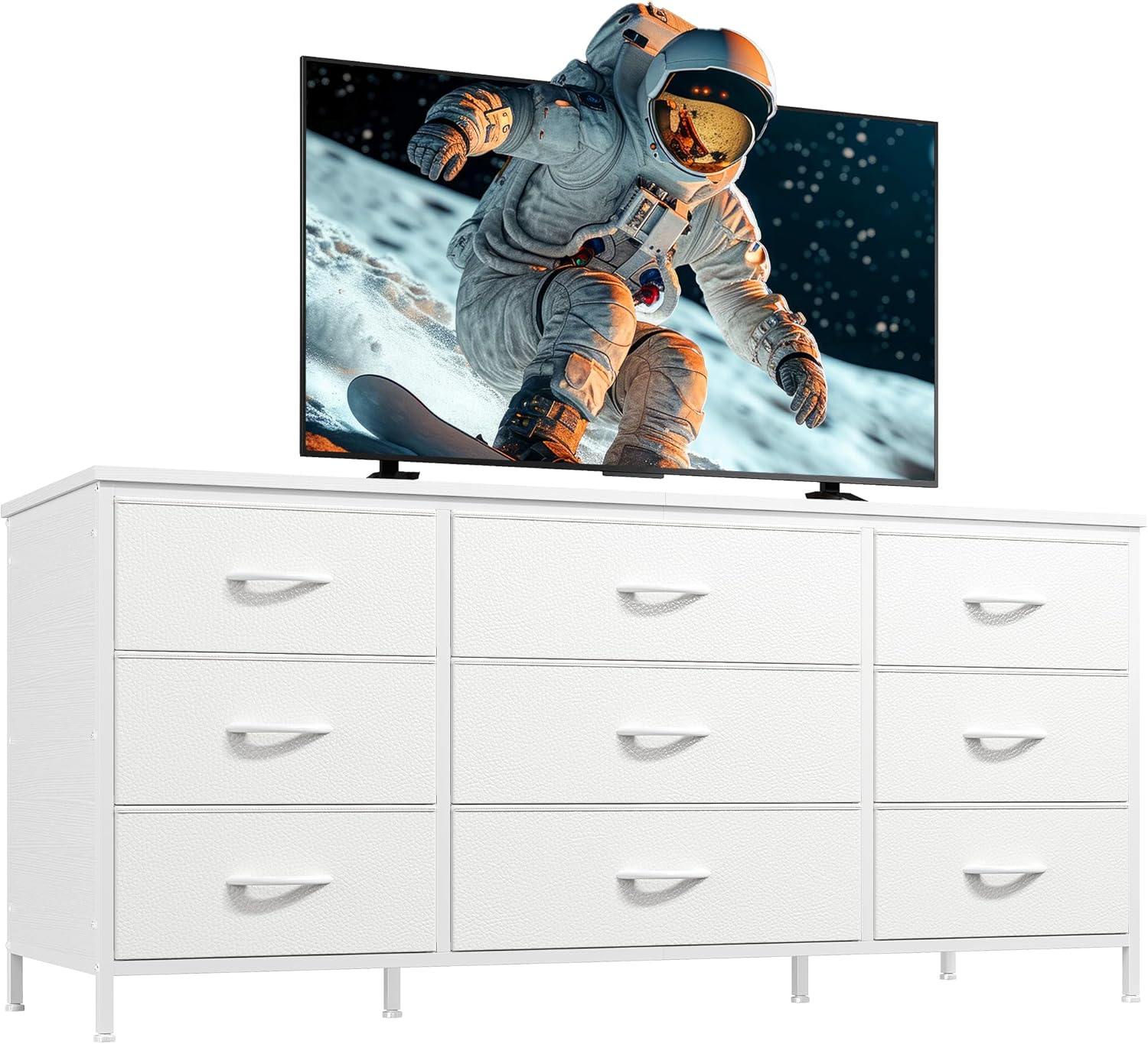 EnHomee Dresser TV Stand with 9 Drawers for 60'' TV Stand for Bedroom Long Dress...