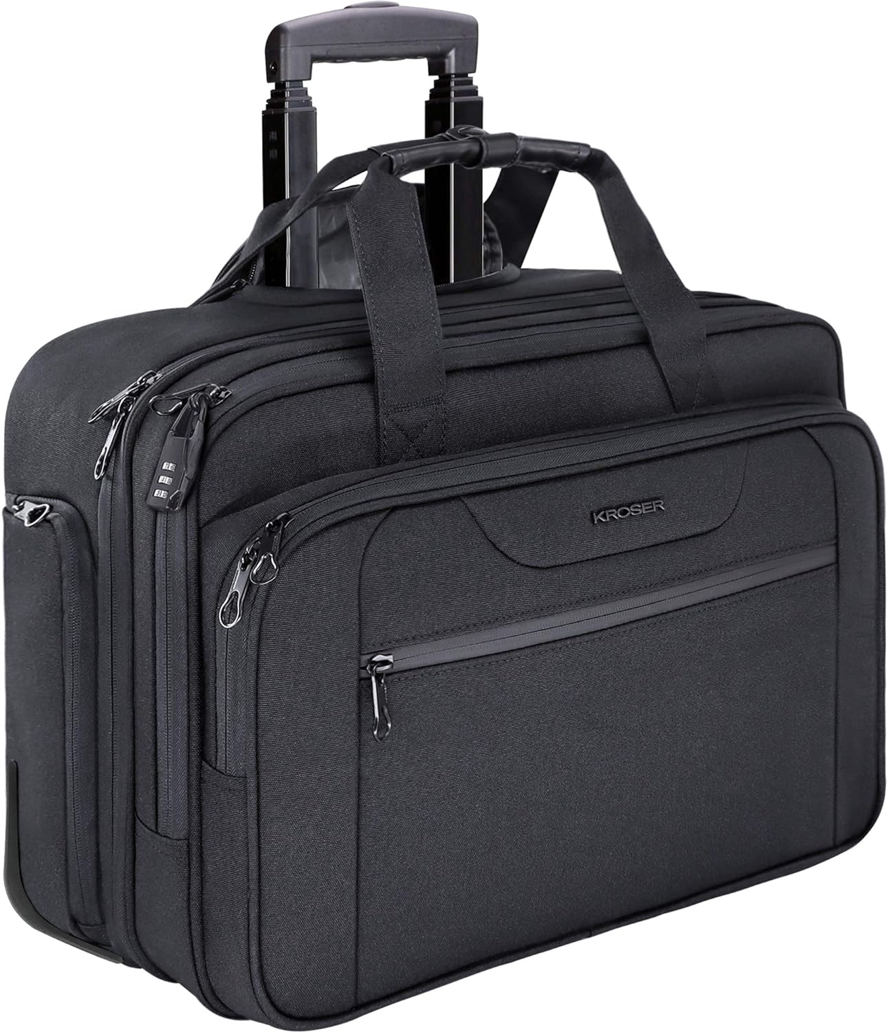 KROSER Rolling Laptop Bag Premium Wheeled Briefcas...