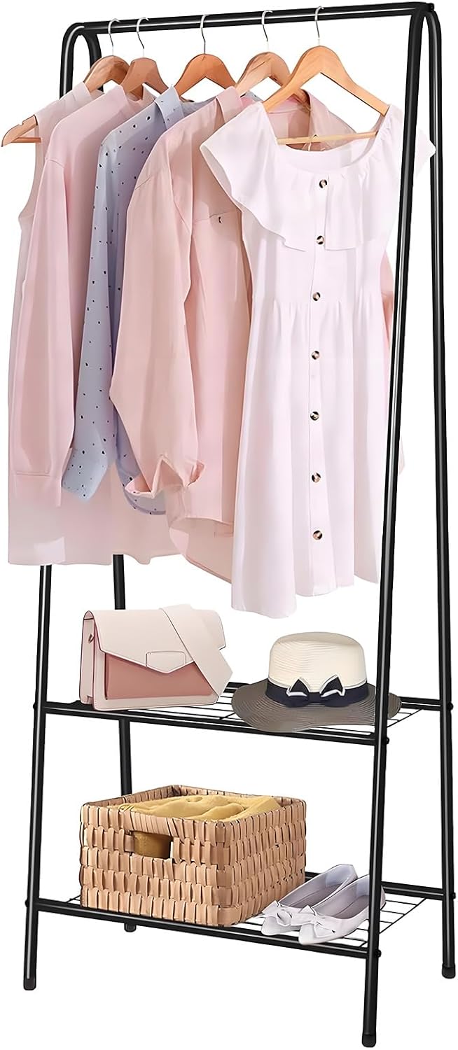 Youyijia Small Clothe Rack Heavy Duty Metal Garment Rack 60cm x 151cm Garment Ra...