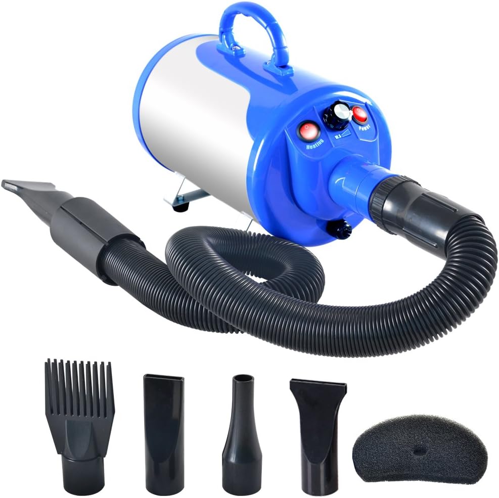 SHELANDY Groomer Partner Pet Hair Force Dryer Dog Grooming Blower with Heater (B...
