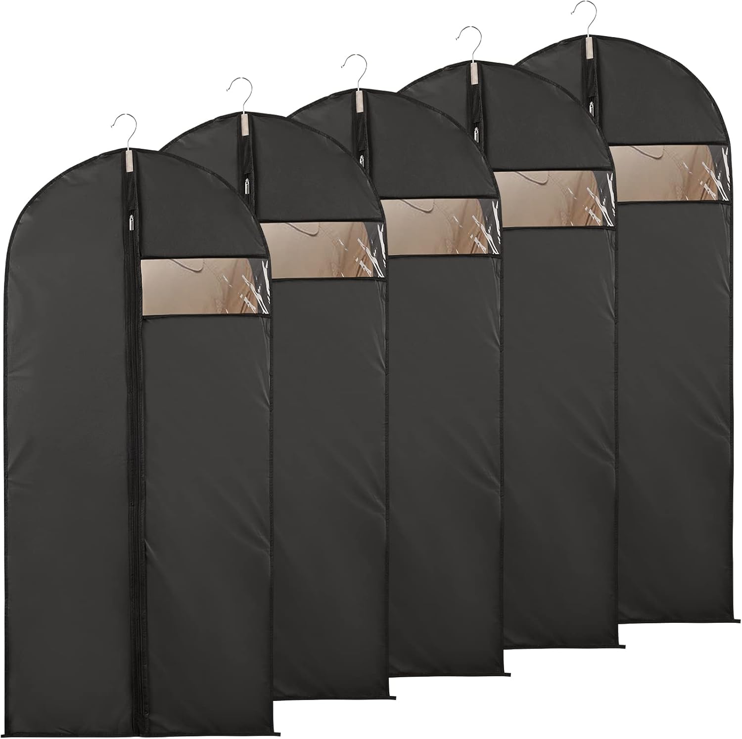 Niviy Dress Bags Covers Moisture-Proof Clothes Covers with Zip Long Coat Covers...
