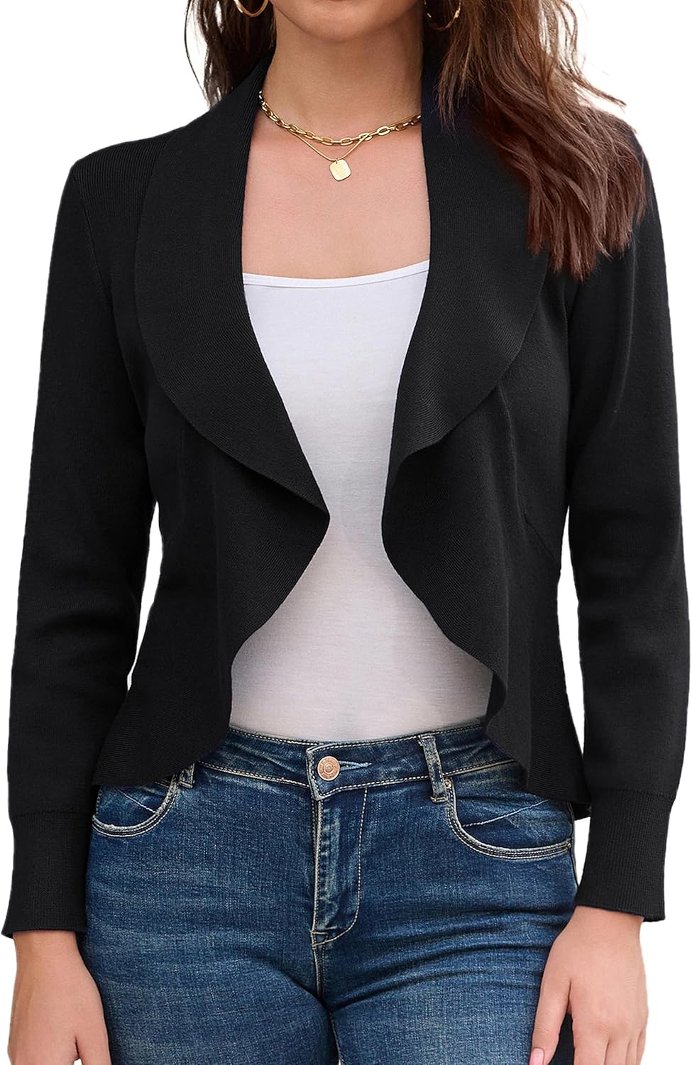 GRACE KARIN Women's Summer Shawl Cardigan Open Front Long Sleeves Knitted Bolero...