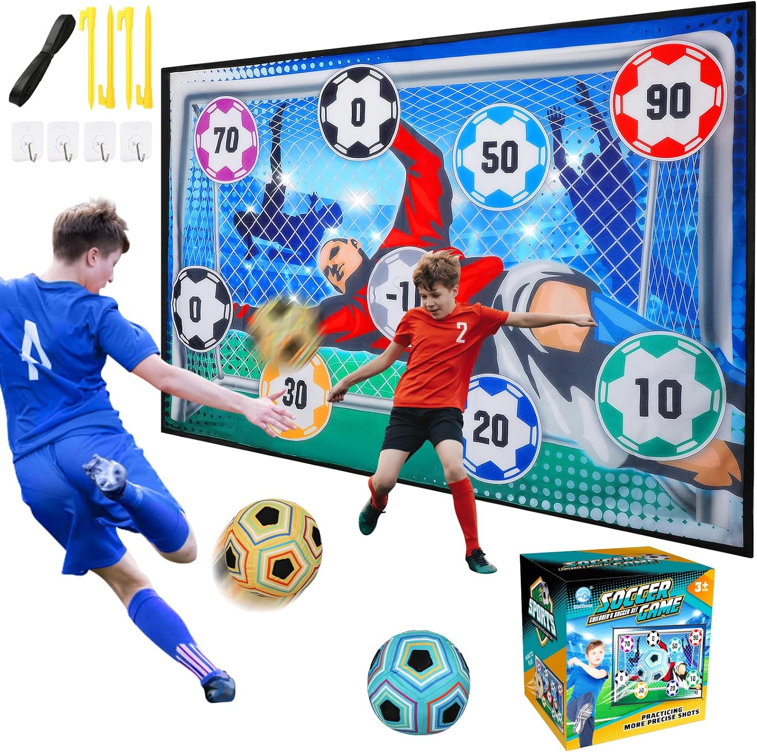 VATOS Football Ball Game Set for Kids, Indoor Outdoor Backyard Toss Football Goa...
