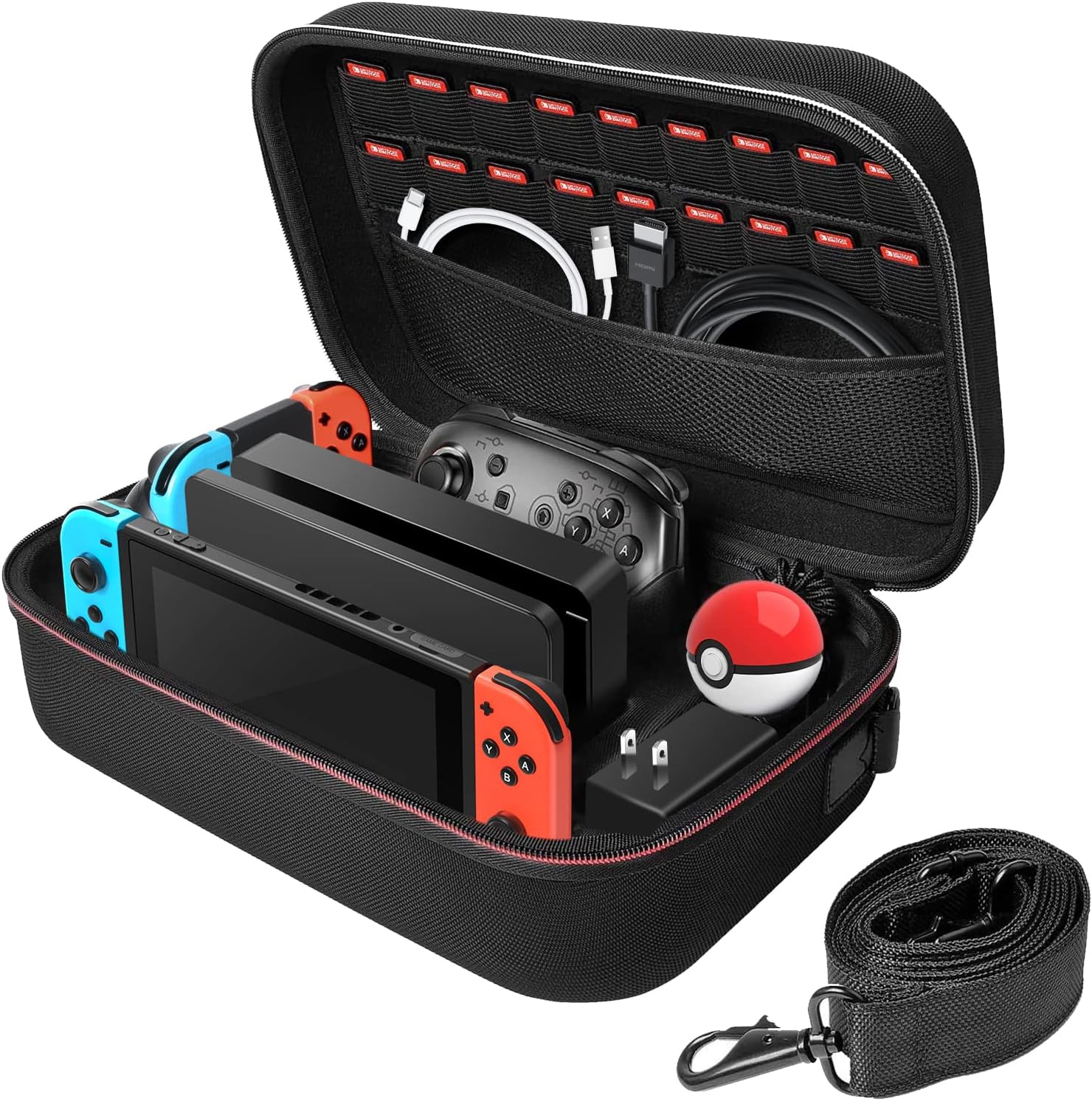 Deruitu Carrying Case Compatible with Nintendo Switch/Switch OLED Model - Portab...
