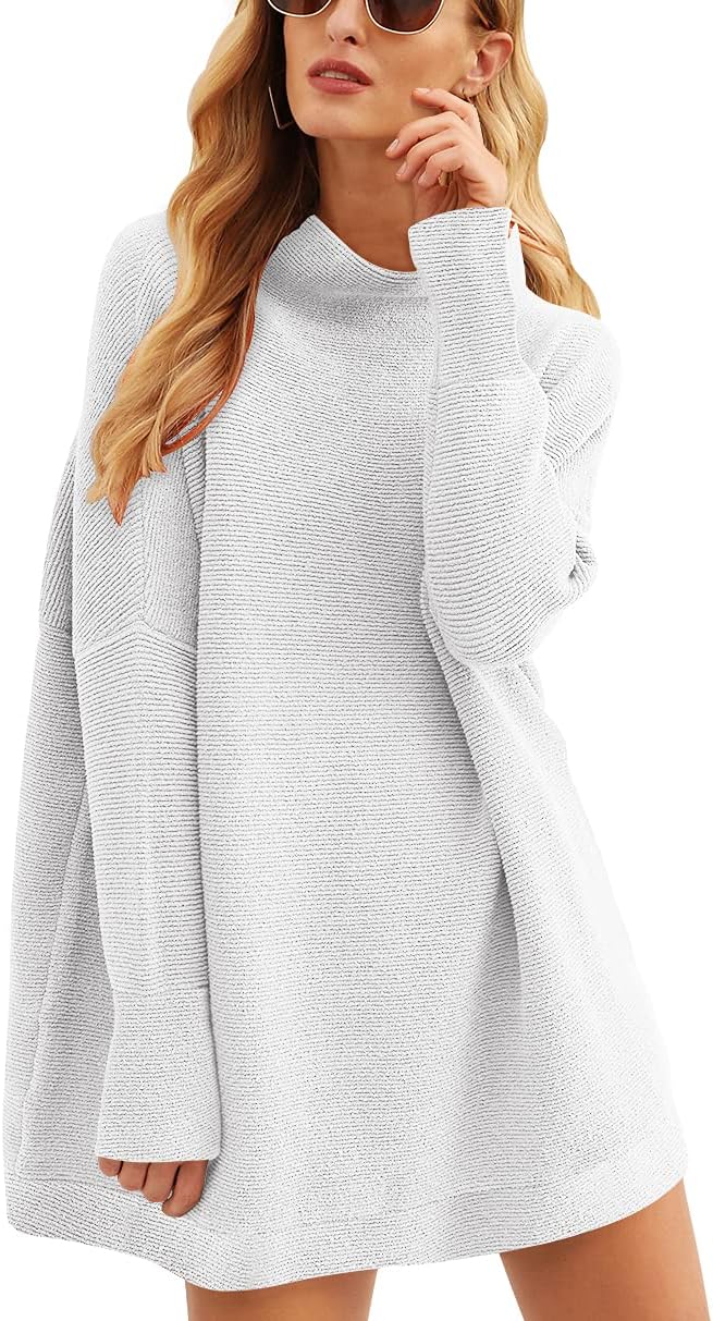 ANRABESS Women Oversized Casual Loose Turtleneck Long Sleeve Slouchy Baggy Knit...