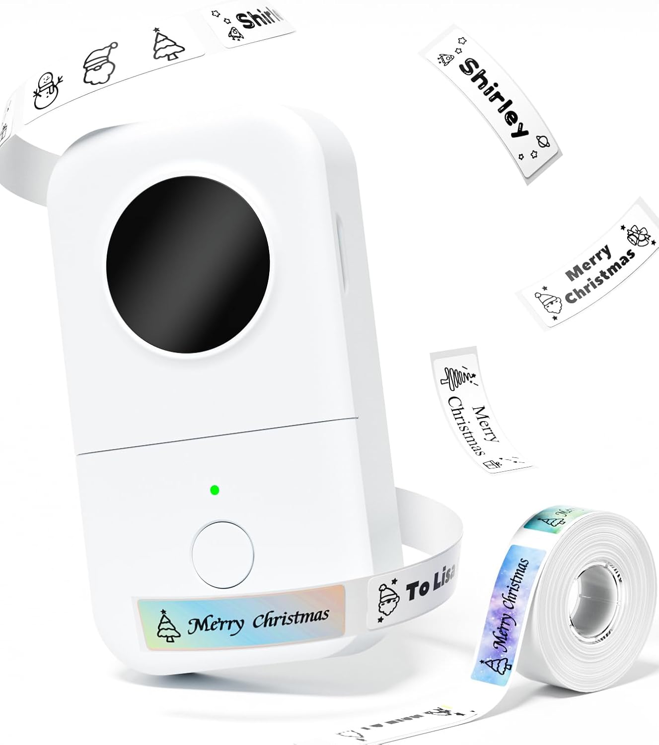 Phomemo Label Maker Machine D30 Mini Label Printer with 1 Roll Label,Handheld St...