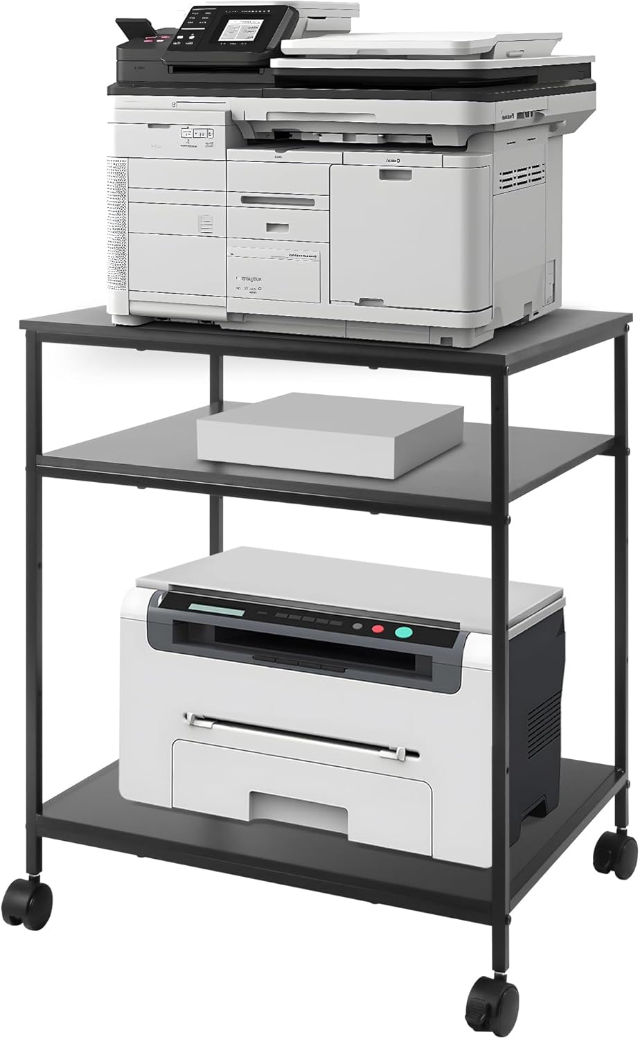 EMERIT Large Printer Stand, 23.6" W x 18.9" D x 31.5" H Printer Table with Adjus...