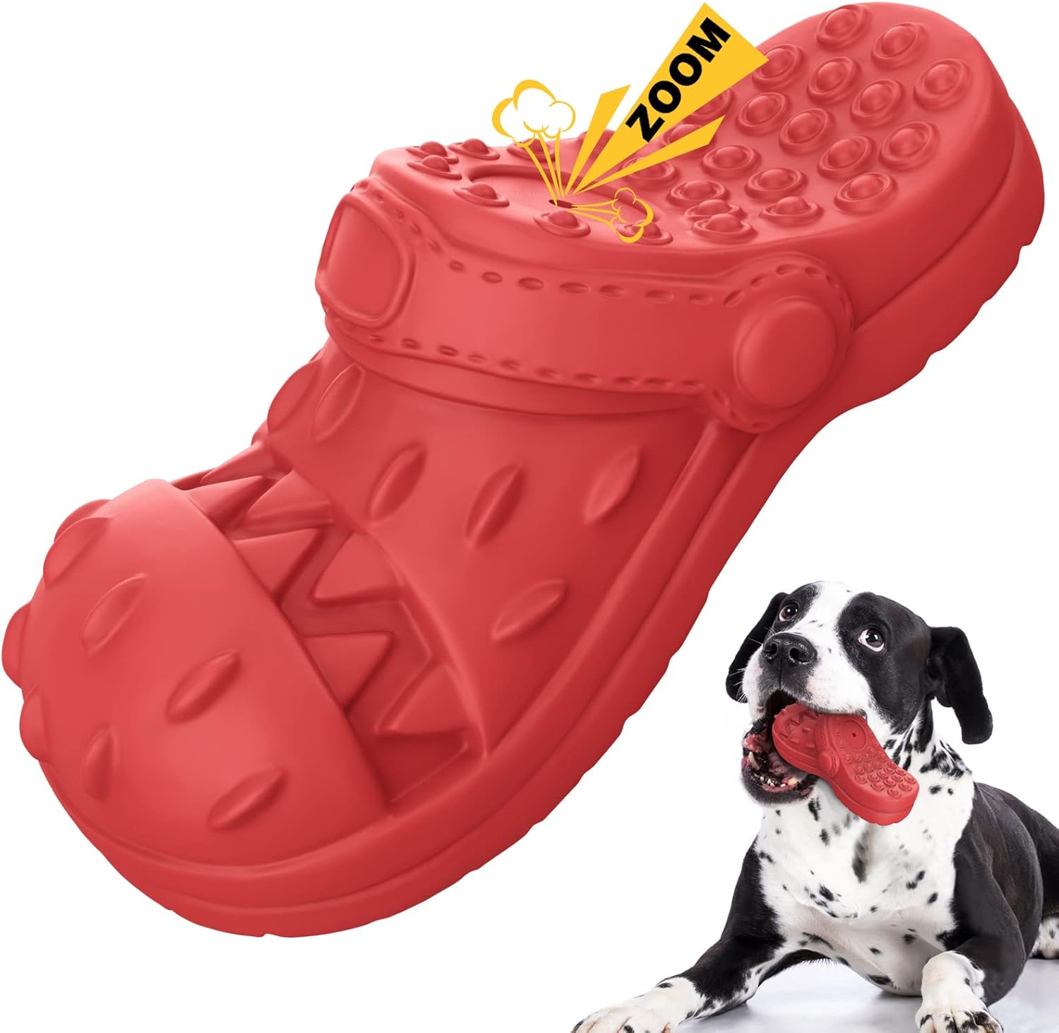 RUXAN Dog Chew Toys Indestructible - Squeaky Interactive Dog Toys for Teeth Clea...