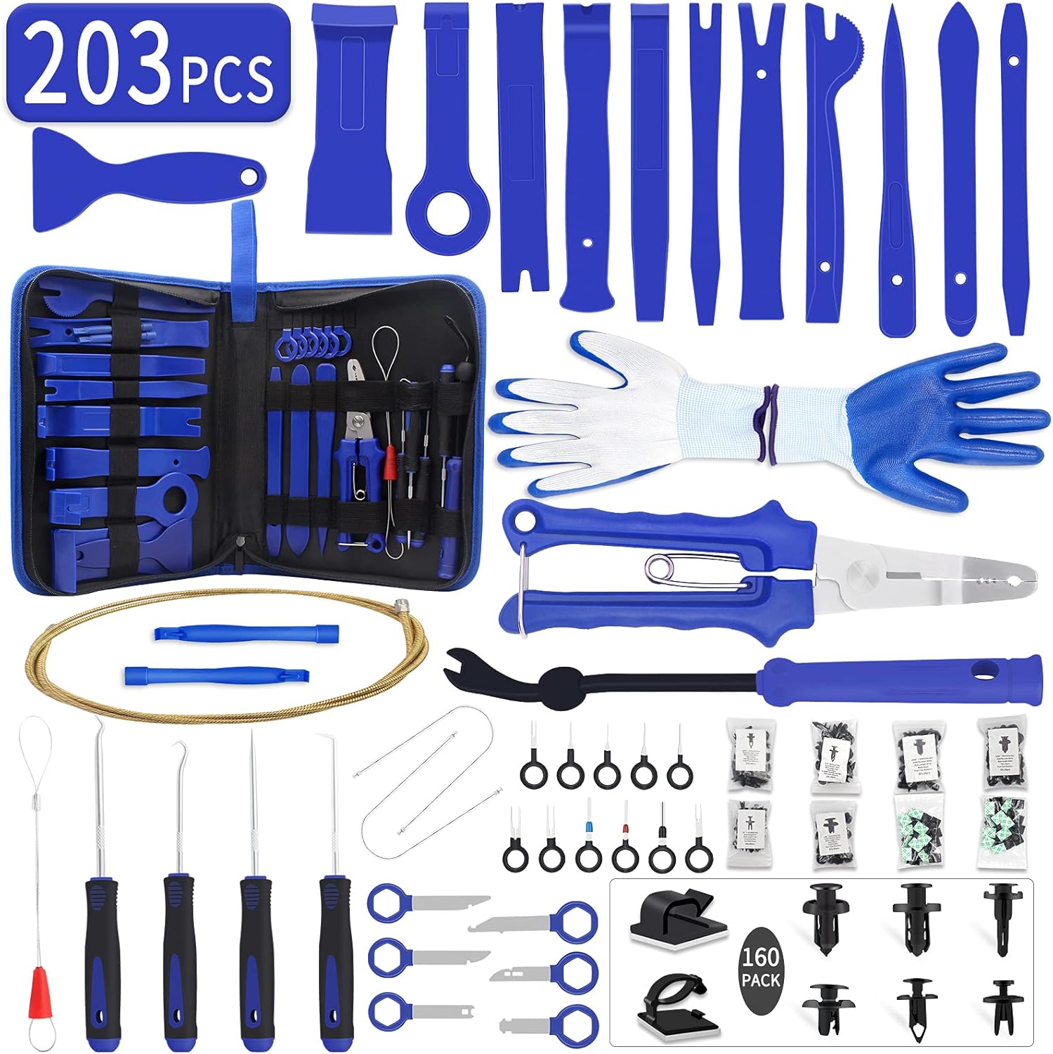 Wetado Trim Removal Tool Kit, Car Panel/Door/Audio Removal Tool Set, Auto Clip P...