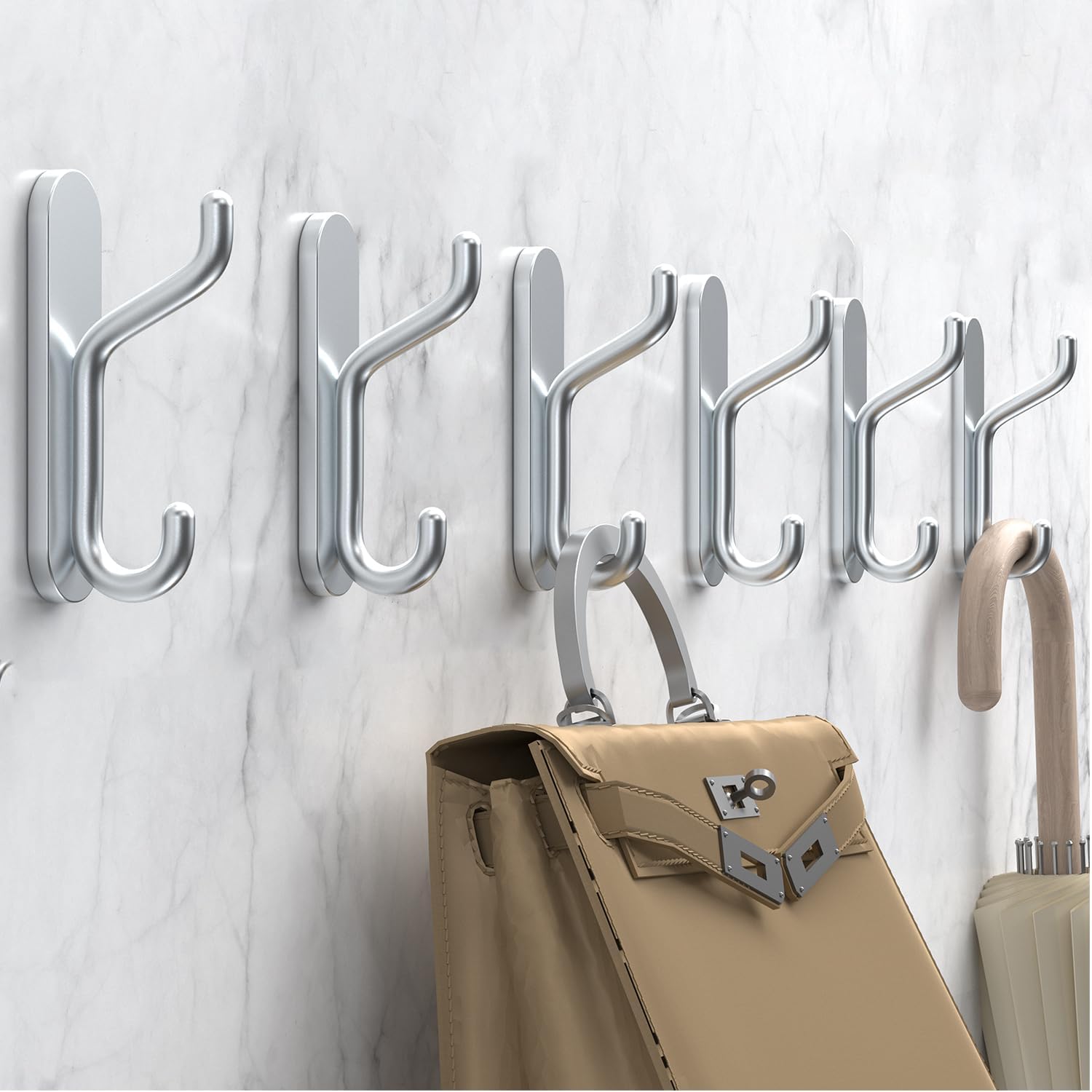 Adhesive Bathroom Towel Hook Wall: Heavy Duty Stick On Jacket Coat Wall Hanging...