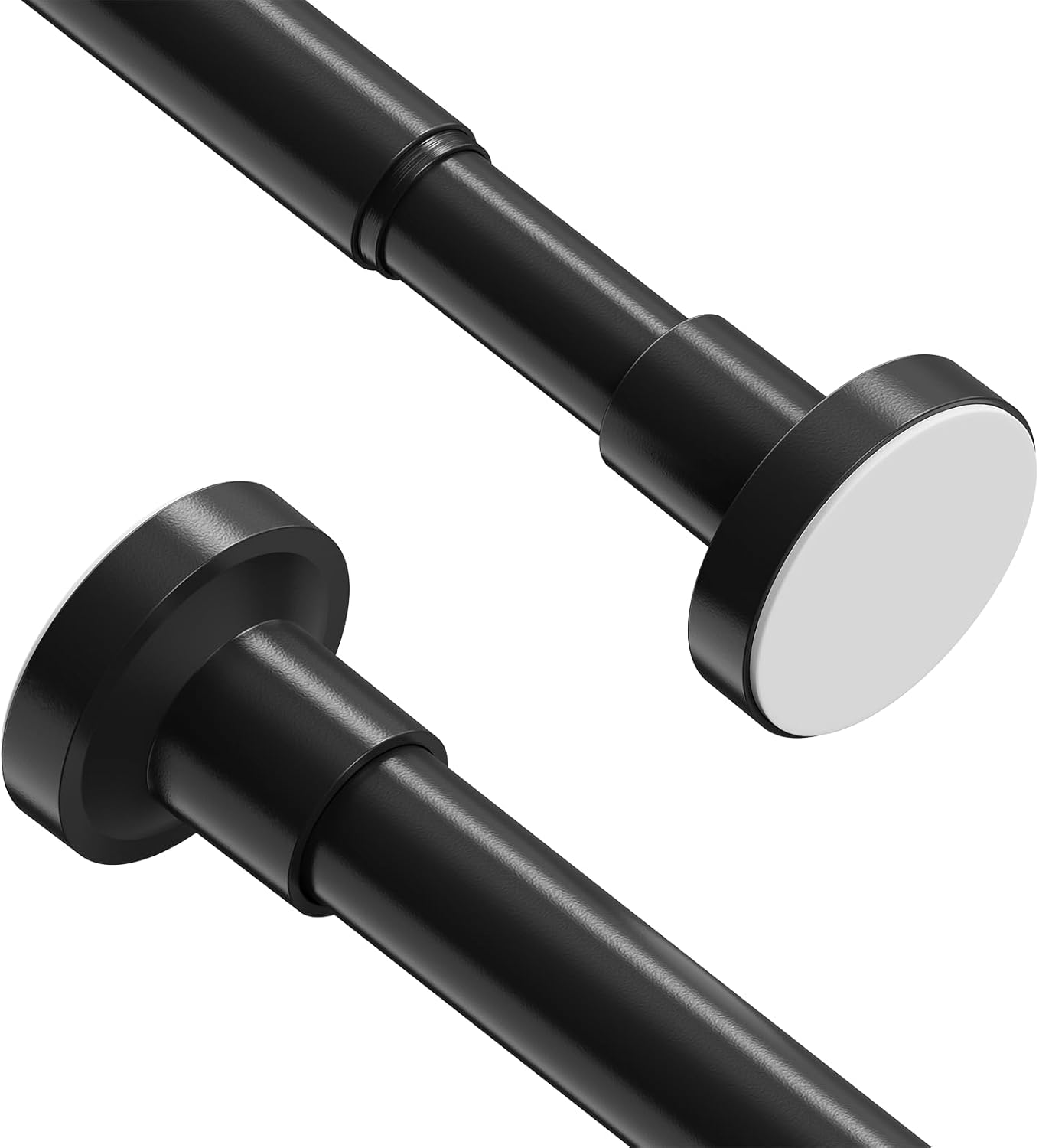 WELDUN 2 PCS Extendable Curtain Tension Rod, 46-119CM No Drill Telescopic Shower...