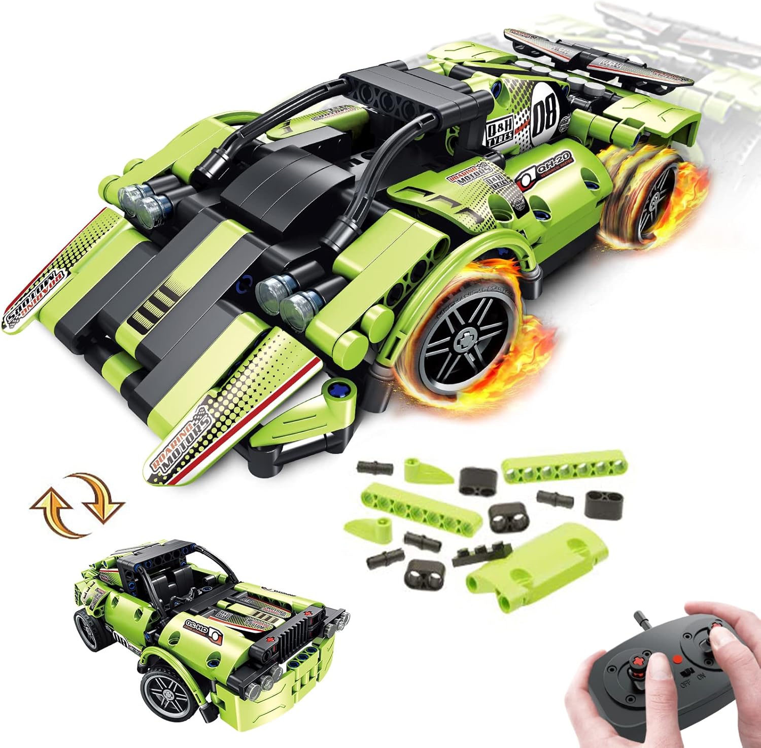 STEM Building Toys for Kids with 2-in-1 Remote Con...