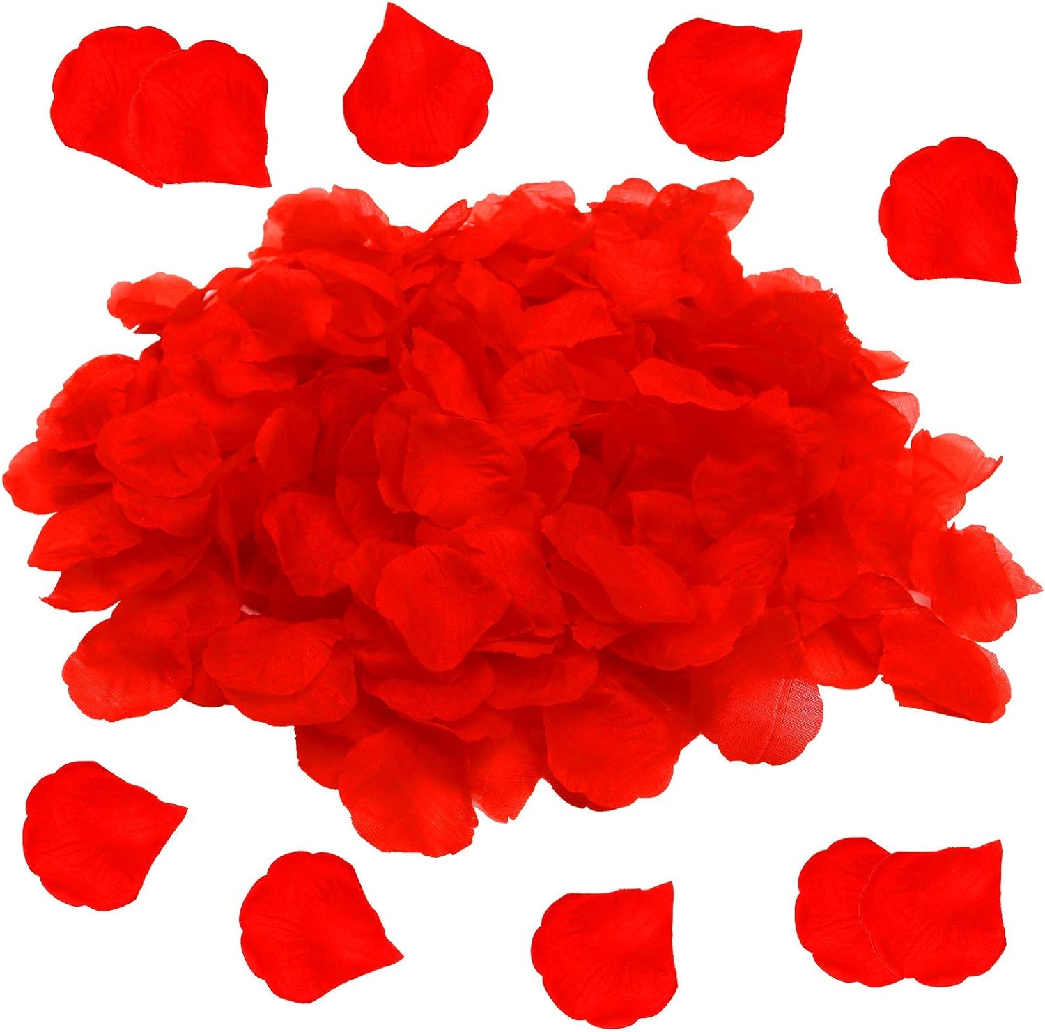 1200pcs Red Rose Petals for Bedroom, Artificial Rose Flowers, No-Taste Emulation...