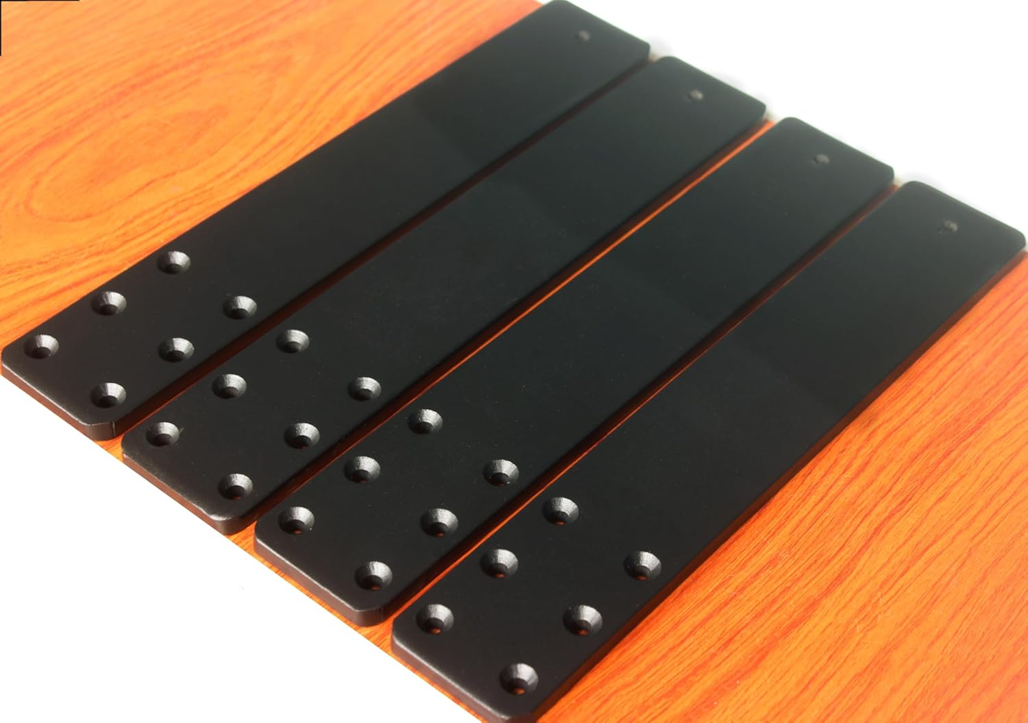 4 Pack L14 x W 2.5" 6mm Thick Hidden Countertop Support Brackets, Straight Steel...