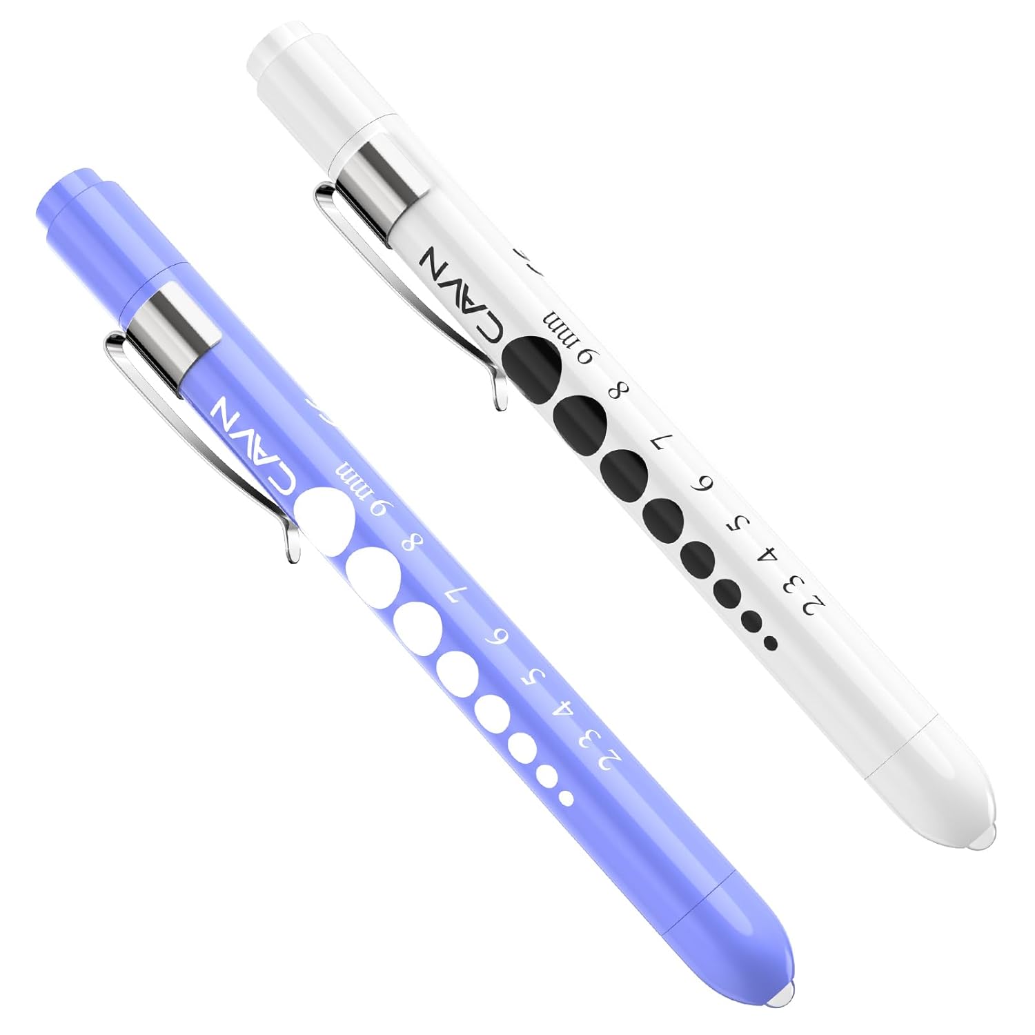 CAVN Pen Light with Pupil Gauge LED Penlight for Nurses Doctors, 2 Pcs Reusable...