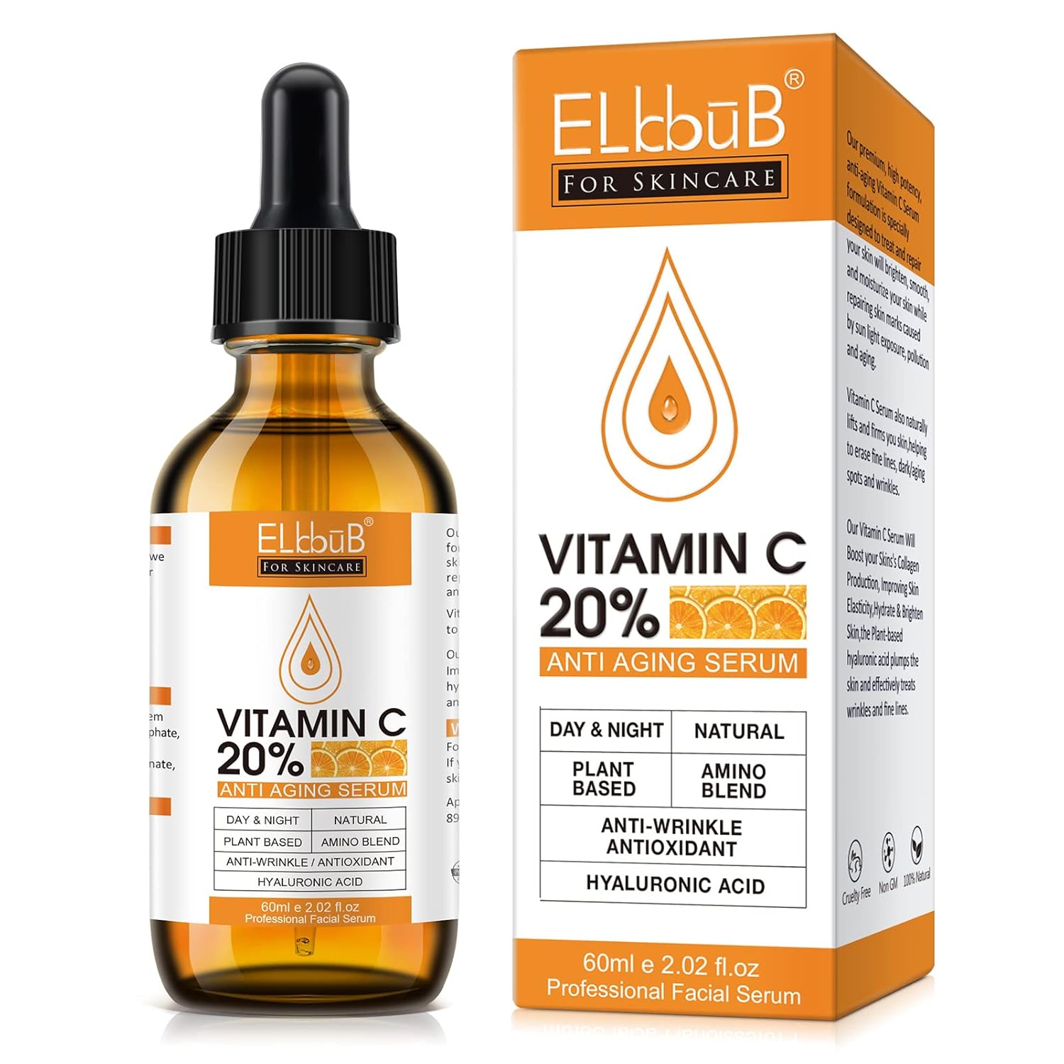 Premium 20% Vitamin C Serum For Face with Hyaluronic Acid, Retinol & Amino Acids...