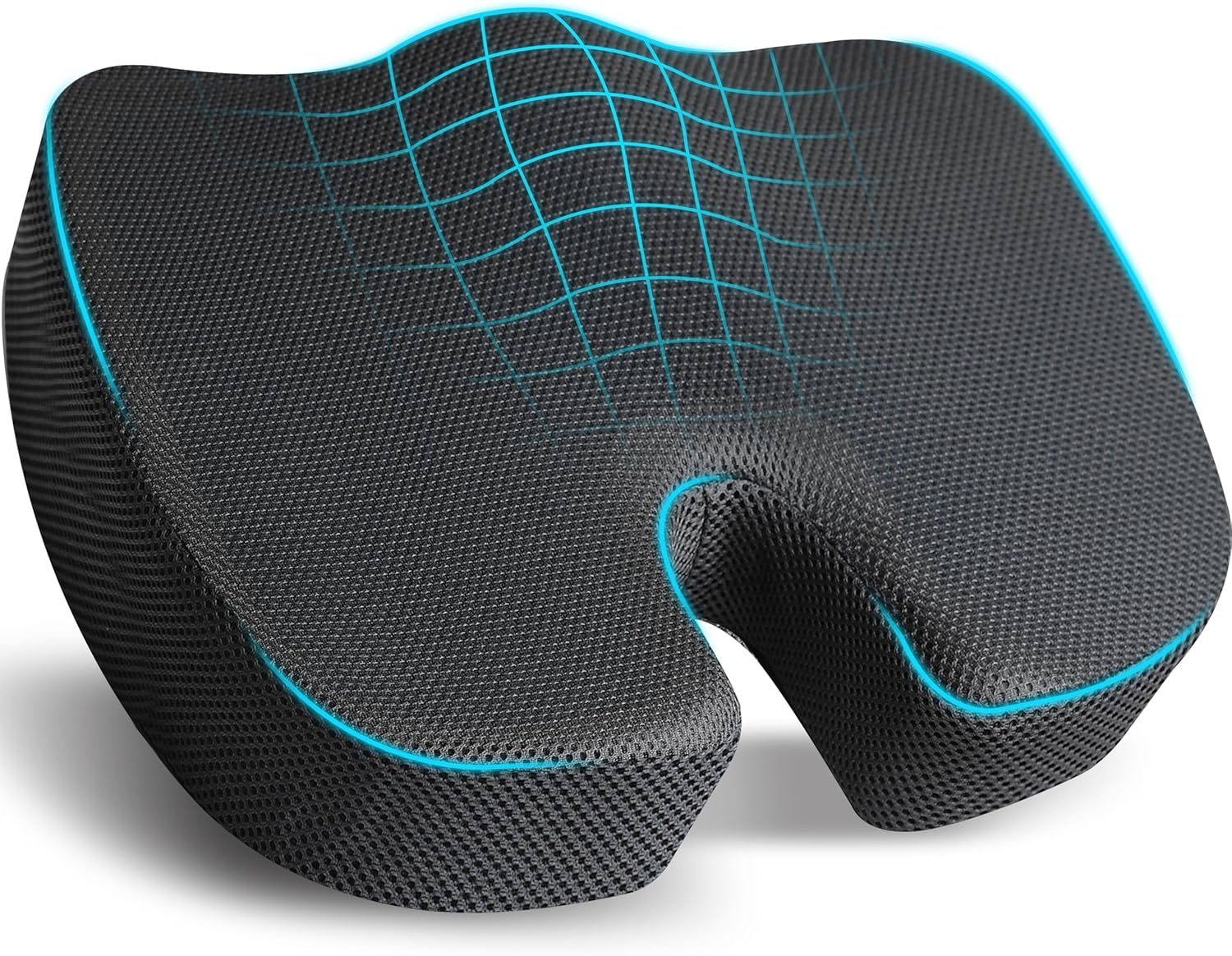 EcoNour Coccyx Cushion | Memory Foam Pain Relief Cushion for Back Support | Scia...