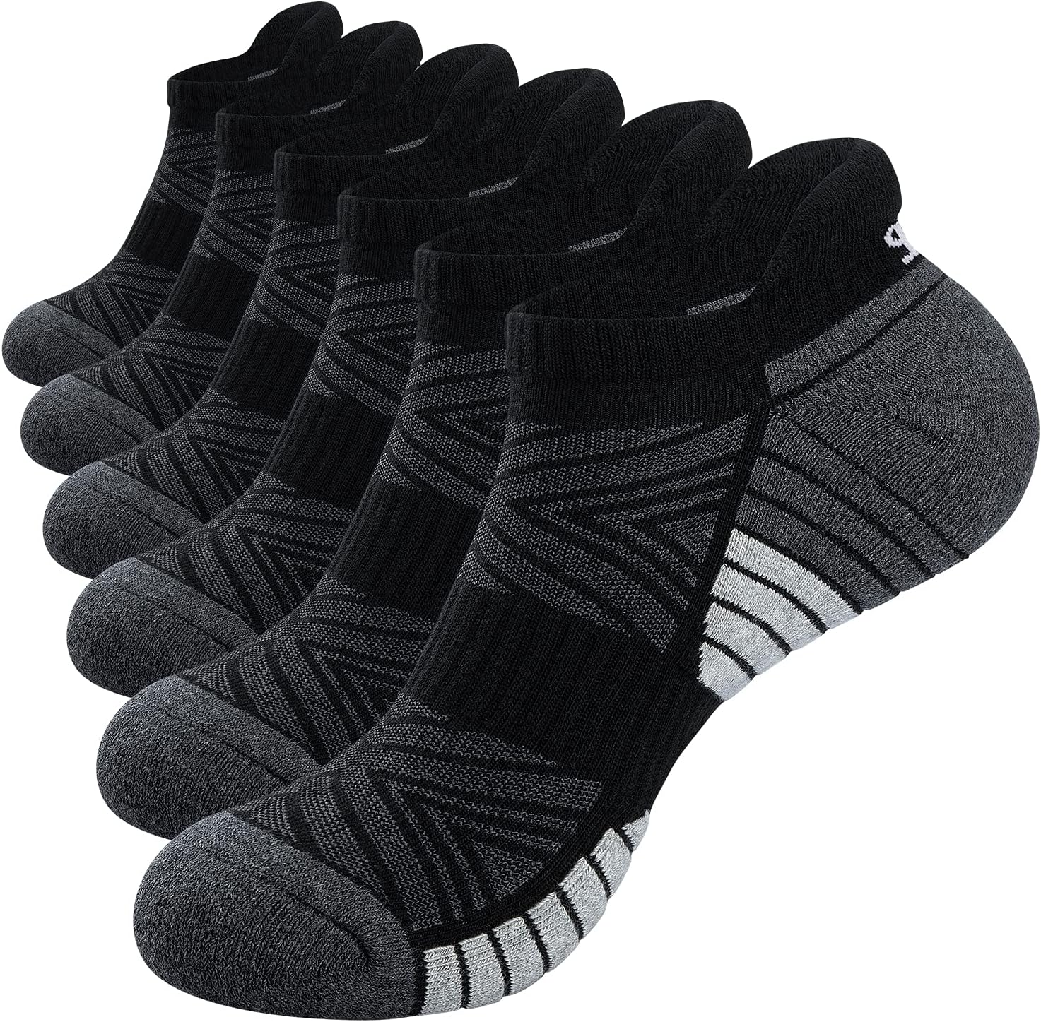 Alaplus Running Socks Cushioned Sports Socks Ankle Socks Trainer Socks for Men W...