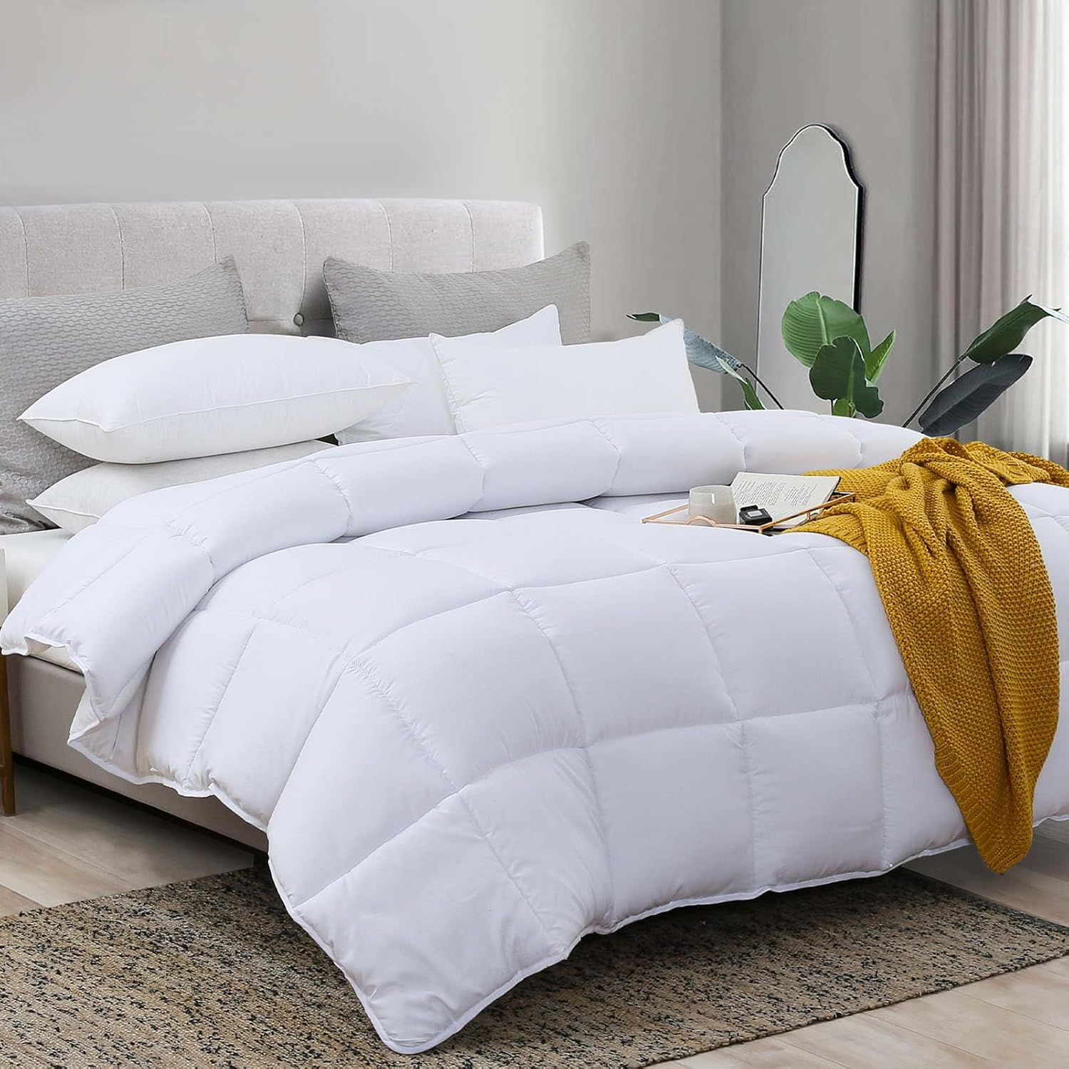 L LOVSOUL Down Alternative Comforter King Size Duv...