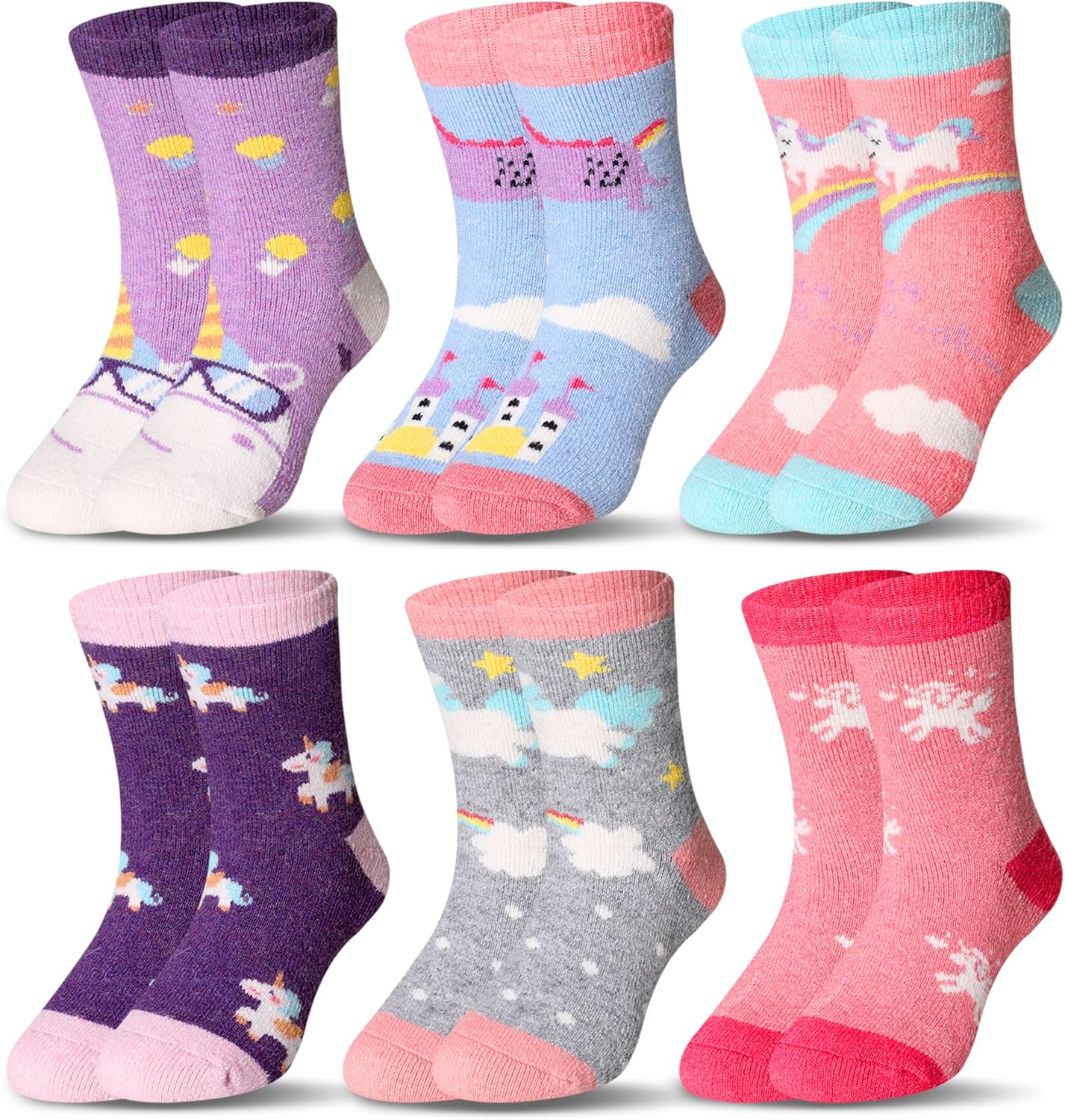 Eocom Kids Wool Socks For Boys Girls Warm Hiking Thermal Winter Cozy Soft Thick...