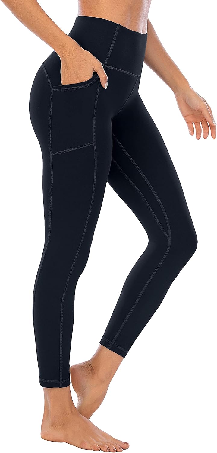 OVRUNS High Waist Gym Leggings for Women Yoga Pants with Pockets Workout Running...