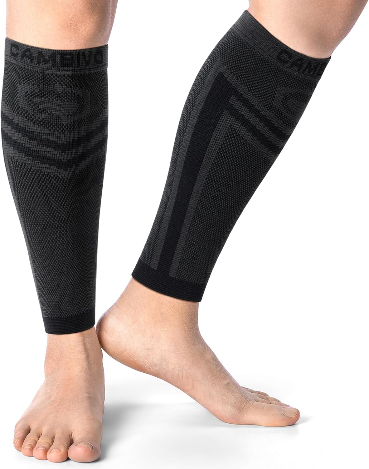 CAMBIVO Calf Compression Sleeve Men and Women, Footless Compression Socks for Ca...