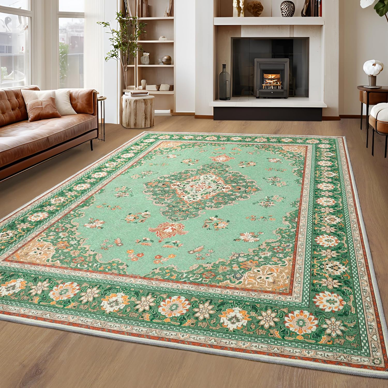 Tepook Large 5x7 Area Rugs for Living Room, Indoor Machine Washable Rugs Floor C...