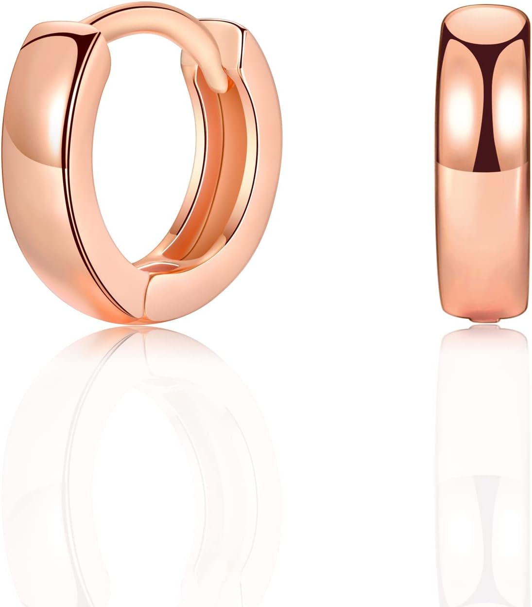 Small Silver/Gold/Rose Gold Hoop Earrings, 925 Sterling Silver Post Lightweight...