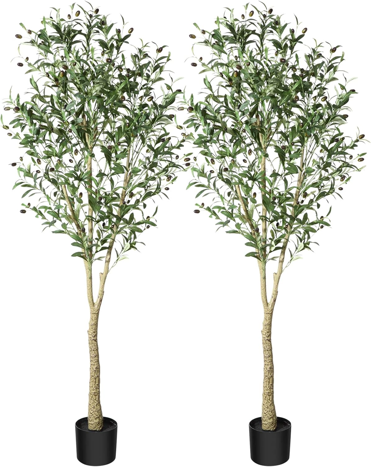 CROSOFMI Artificial Olive Tree Plant 180 cm Fake Topiary Silk Tree, Perfect Faux...
