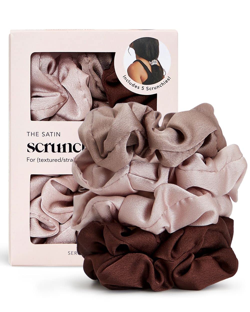 Kitsch Silk Scrunchies for Women - Satin Scrunchie...