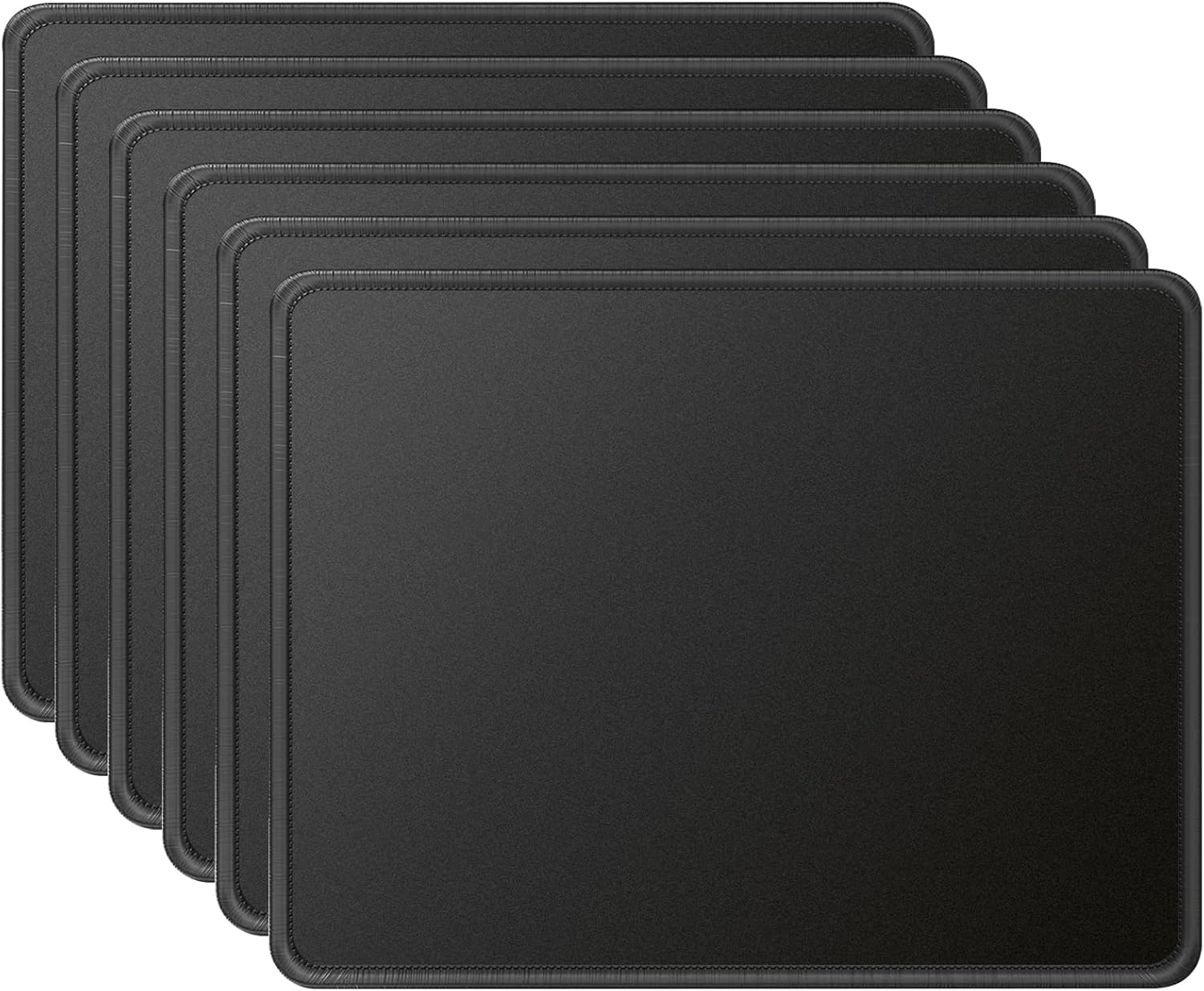 KTRIO Mouse Mat 6 Pack [30% Larger] with Stitched Edges, 275x215x3mm Mousepad Ga...