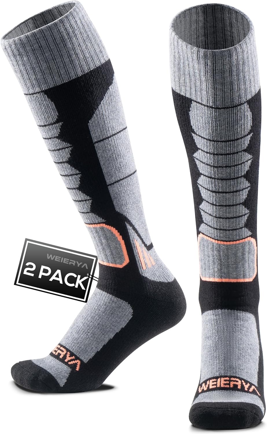 WEIERYA Ski Socks,Merino Wool Ski Socks for Skiing, Snowboarding,Outdoor Sports...