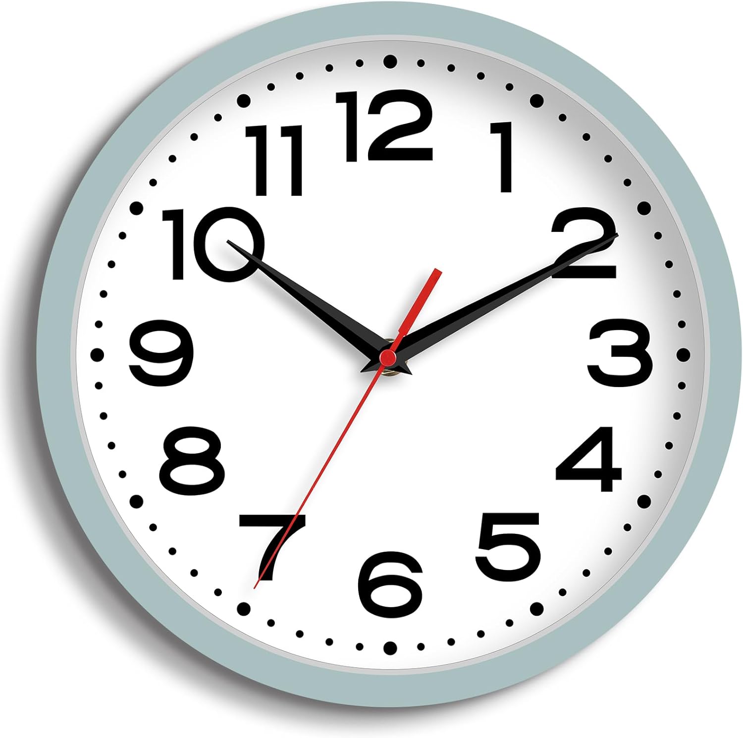 Wall Clock Silent Non-Ticking Modern Clock Battery Operated 8 Inch Small Classic...